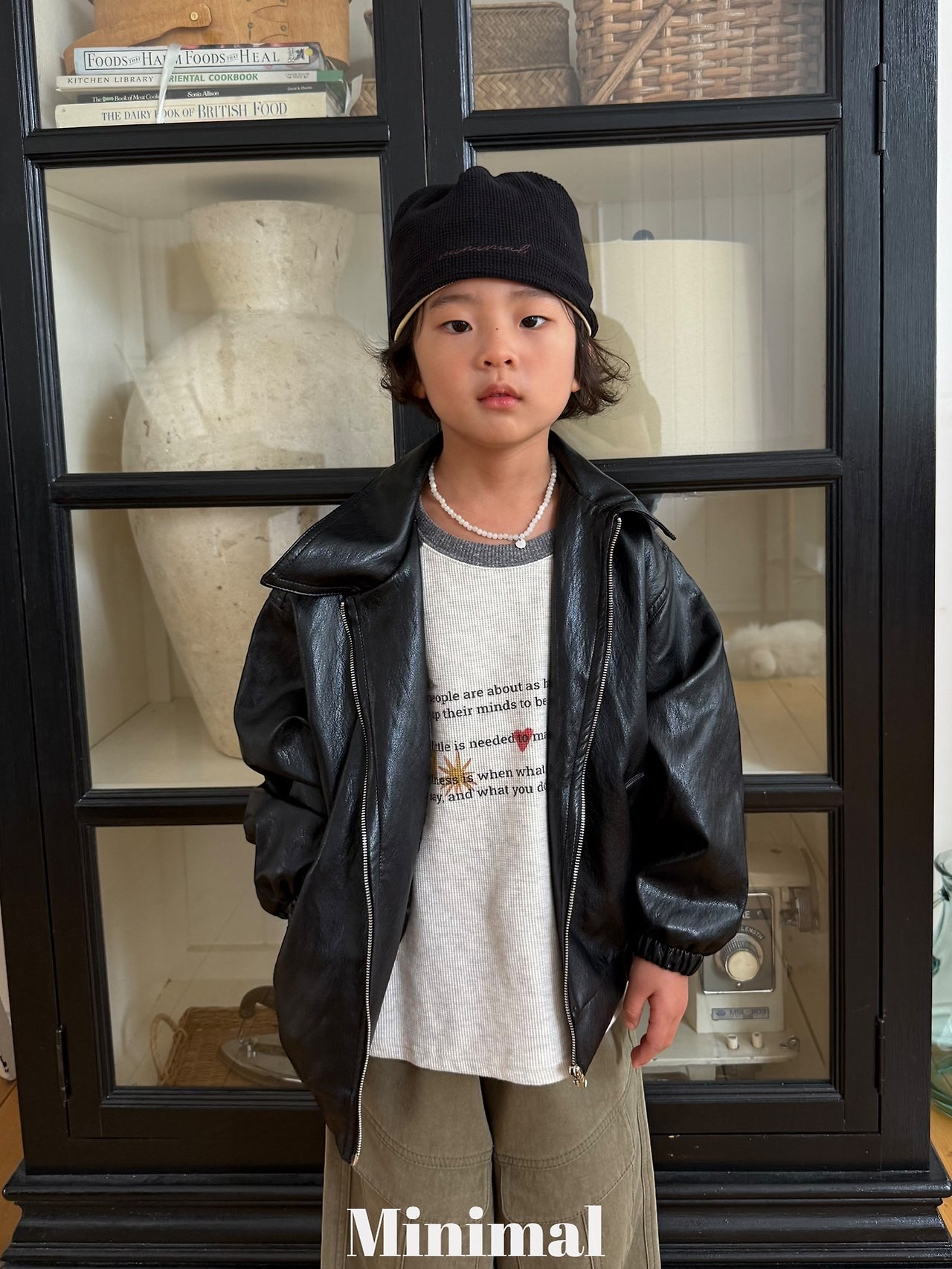 Mnm | Soft leather zip-up jumper