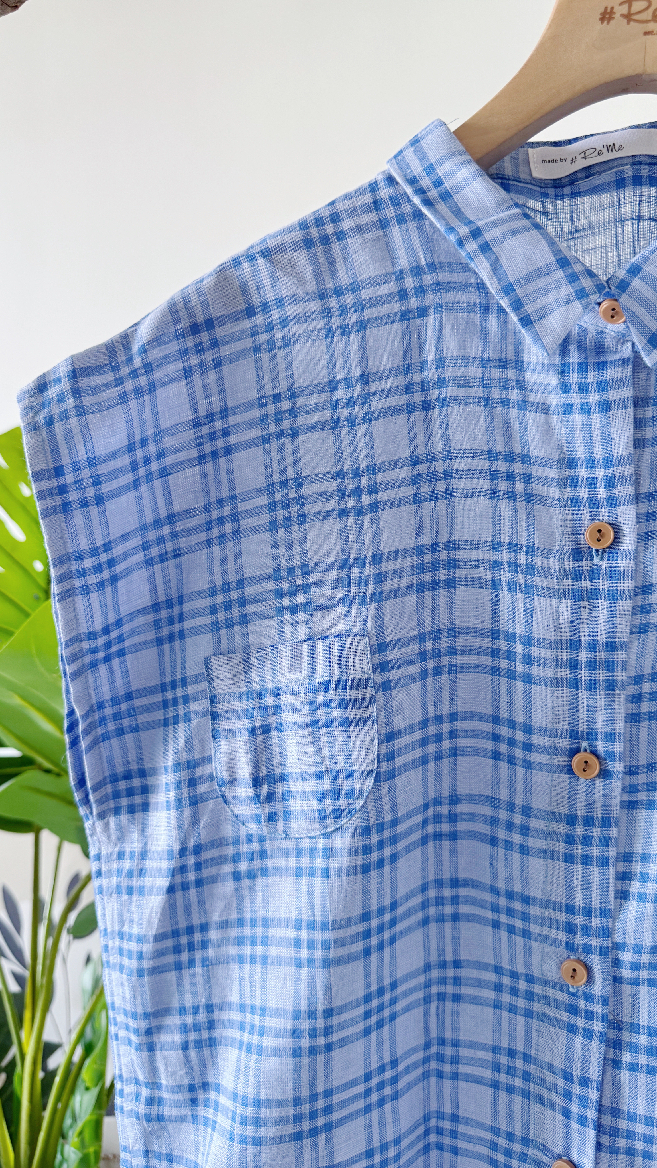 日系直肩鲸鱼刺绣衬衫