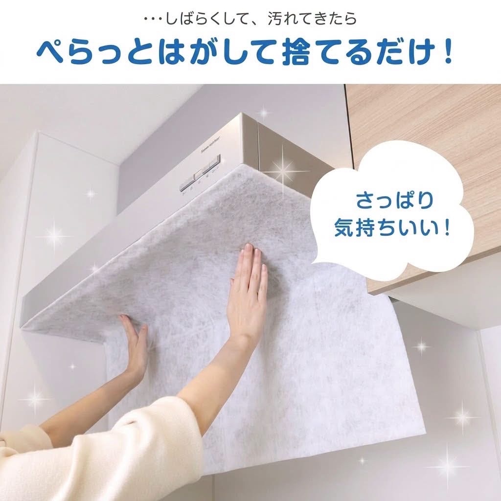 日本製TOYO ALUMINUM抽油煙機黏貼式過濾網