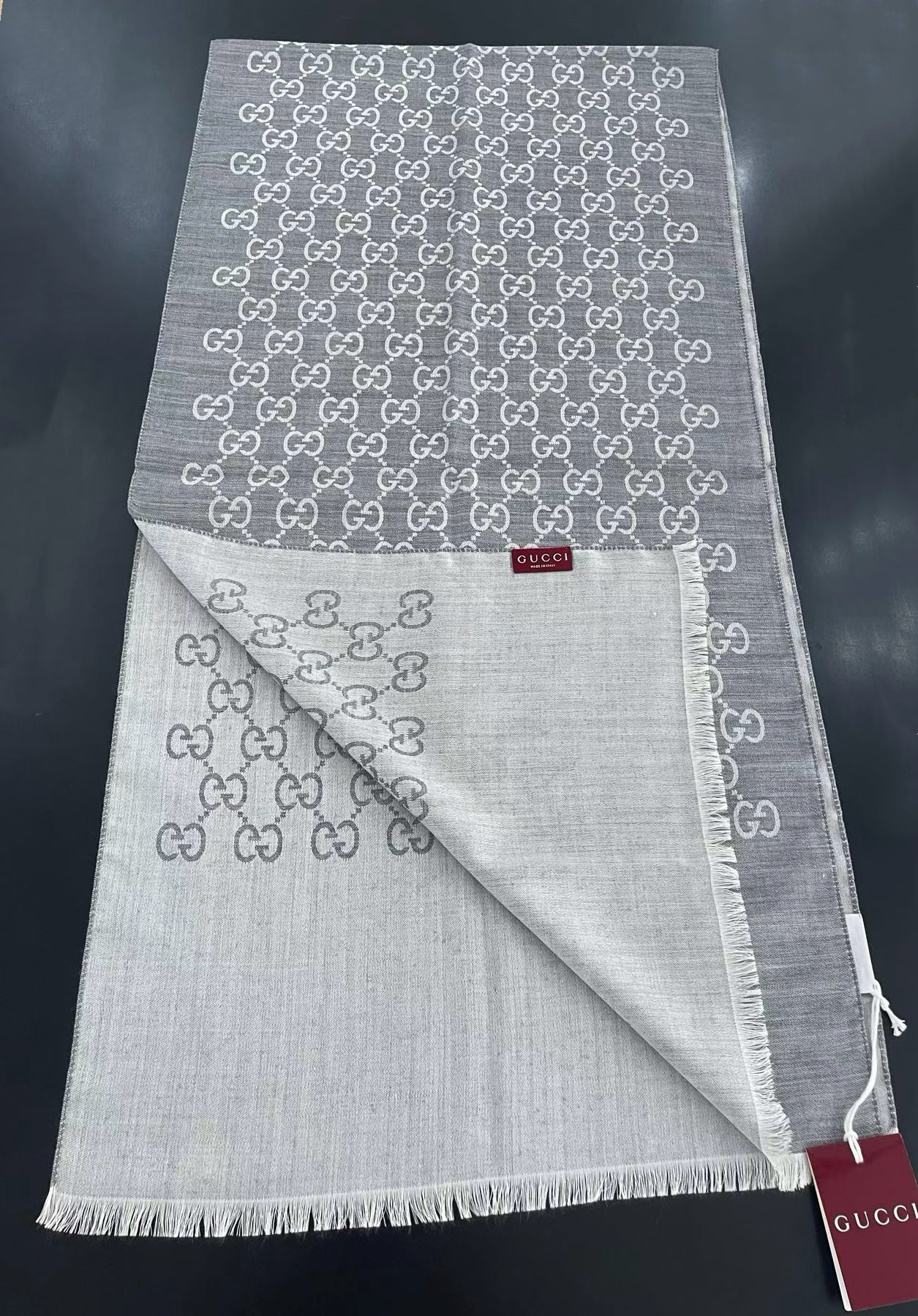 Gucci 羊毛蠶絲圍巾 (165904)