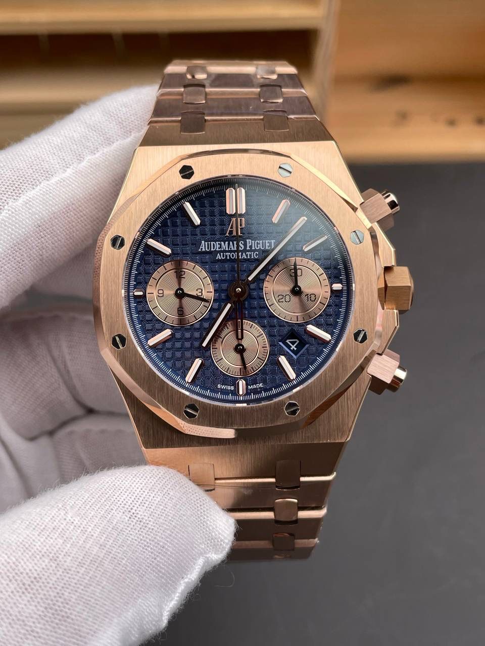 🚀皇家橡树26331OR 玫金蓝盘/41mm/7750机💯