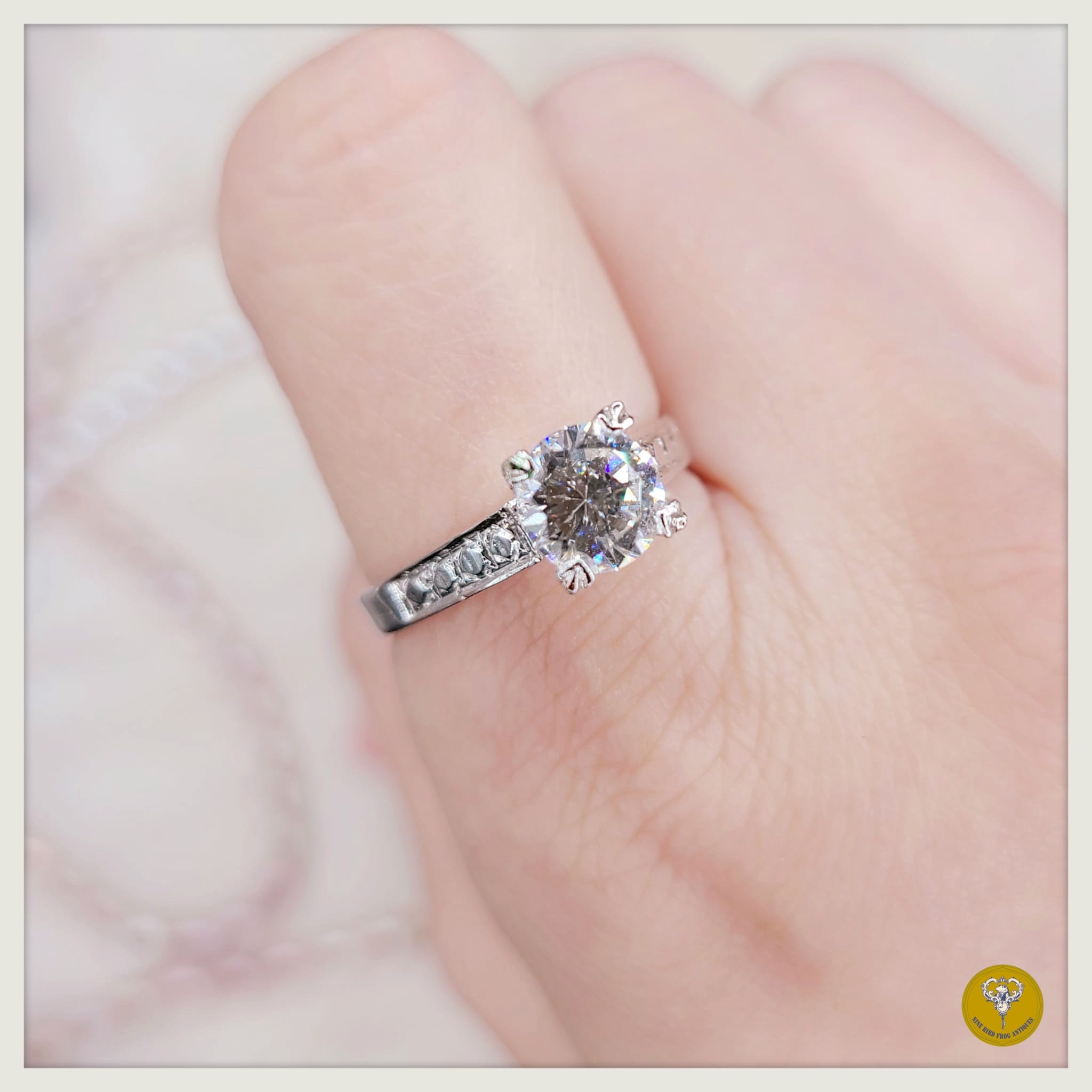 80年代仿鑽石包金對戒