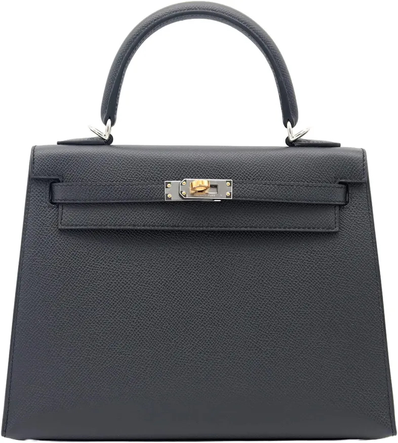 Hermes 全新🆕 Kelly 25 Noir黑色 Epsom皮 Electrum buckle金銀鴛鴦扣