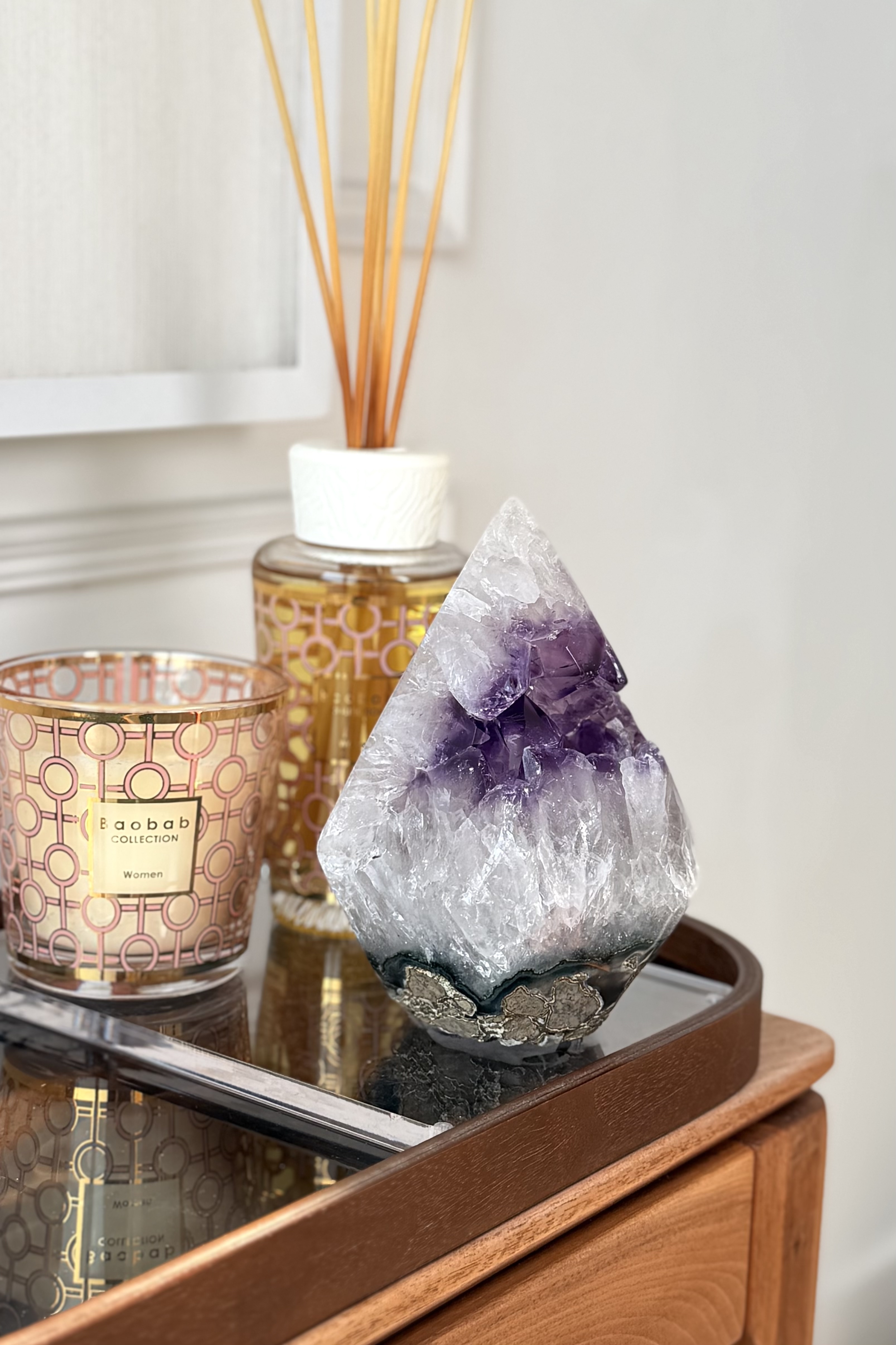 ༒ 1.6kg+ 15.6cm 紫水晶塔尖༒  AM.7033C9AGJS20-RA27*1AAM