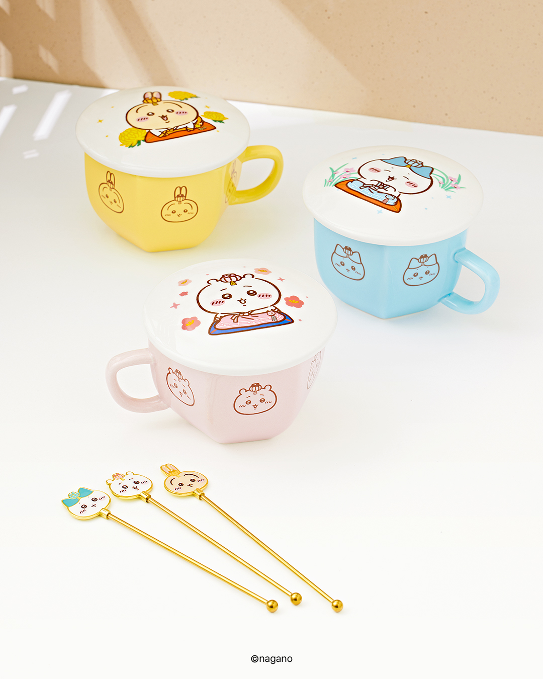 《Pre-Order》原創韓服 Mug 馬克杯(含蓋）｜Chiikawa in Korea 吉伊卡哇 韓國 常設店 (26CKW09-P）