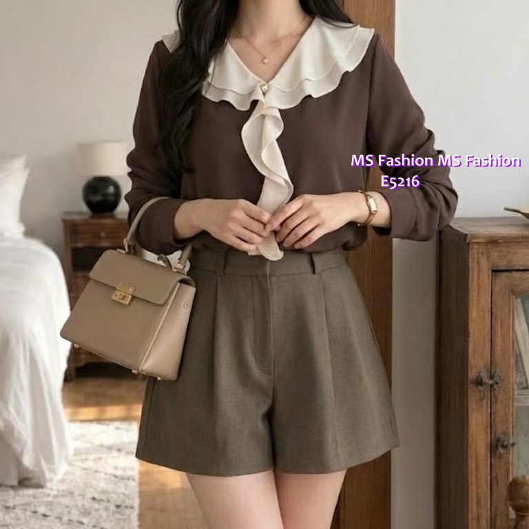 E5216 靚料雙層ruffle top