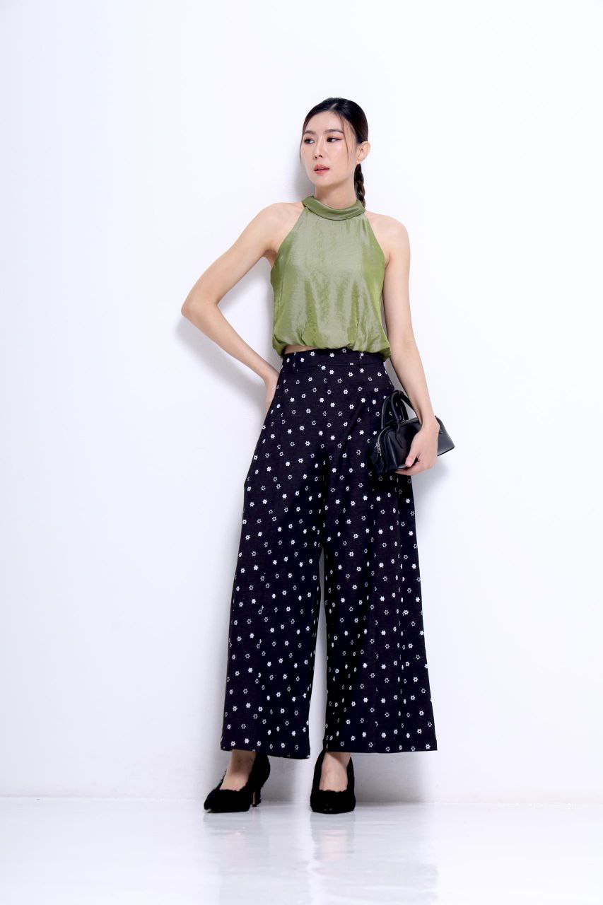 星星图案宽脚裤 1603