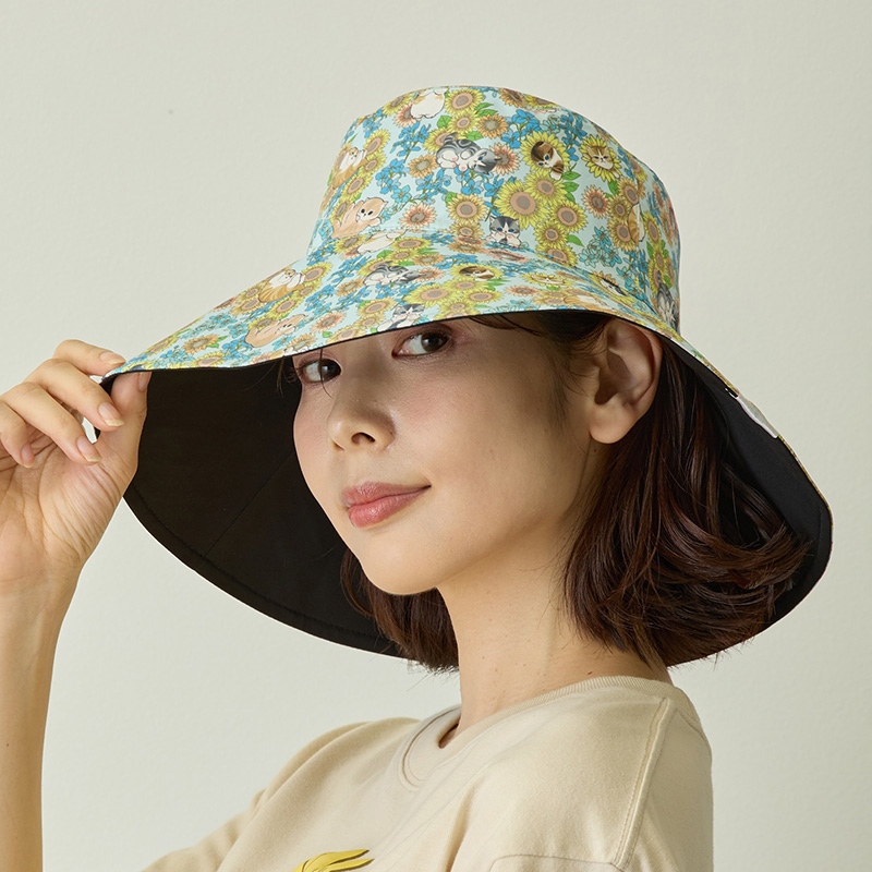 🌸 【預訂】mofusand×日比谷花壇 新品-雙面防uv漁夫帽