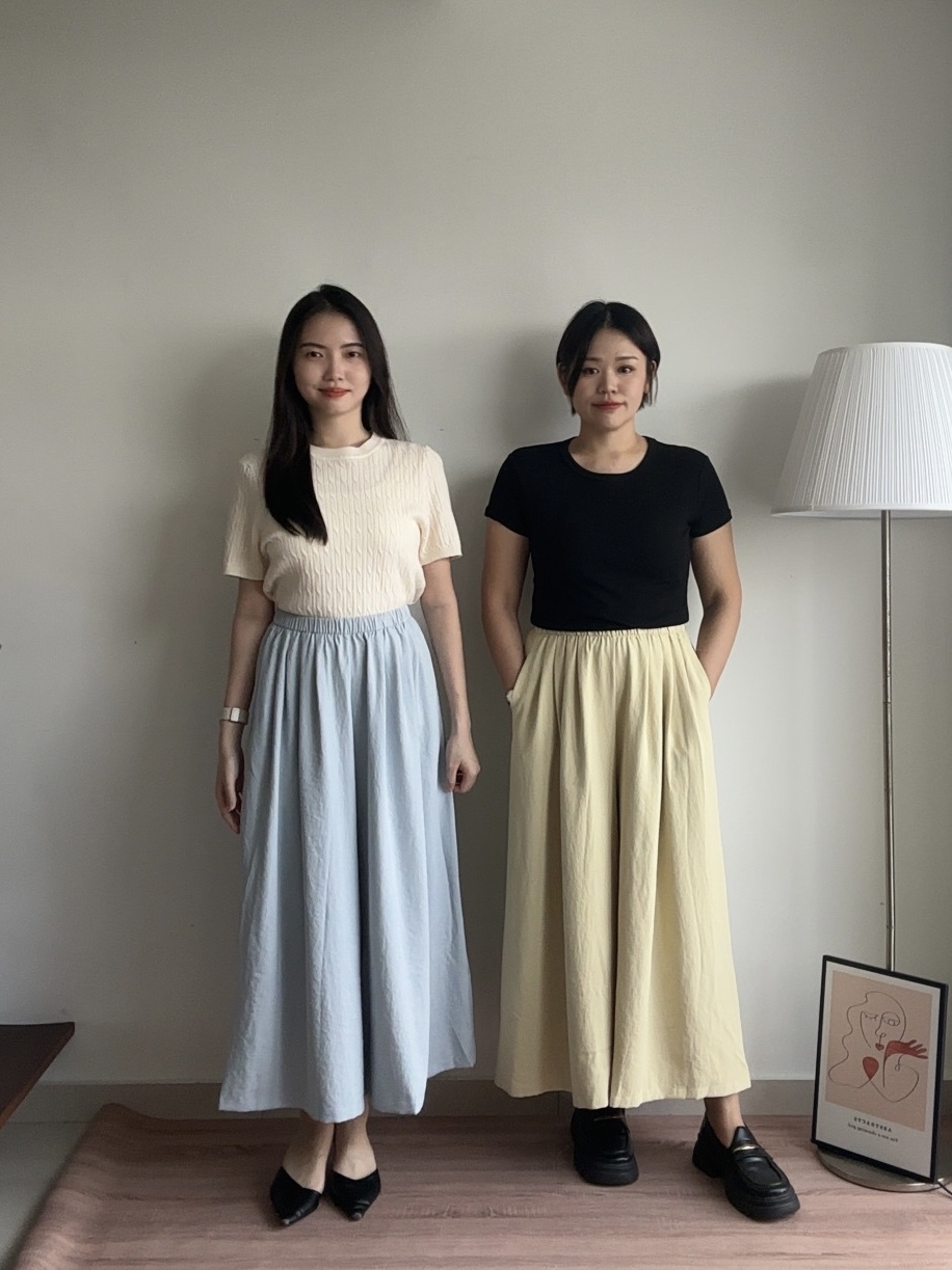 S1938 Wide Leg Long Pants - 4 Colors 
