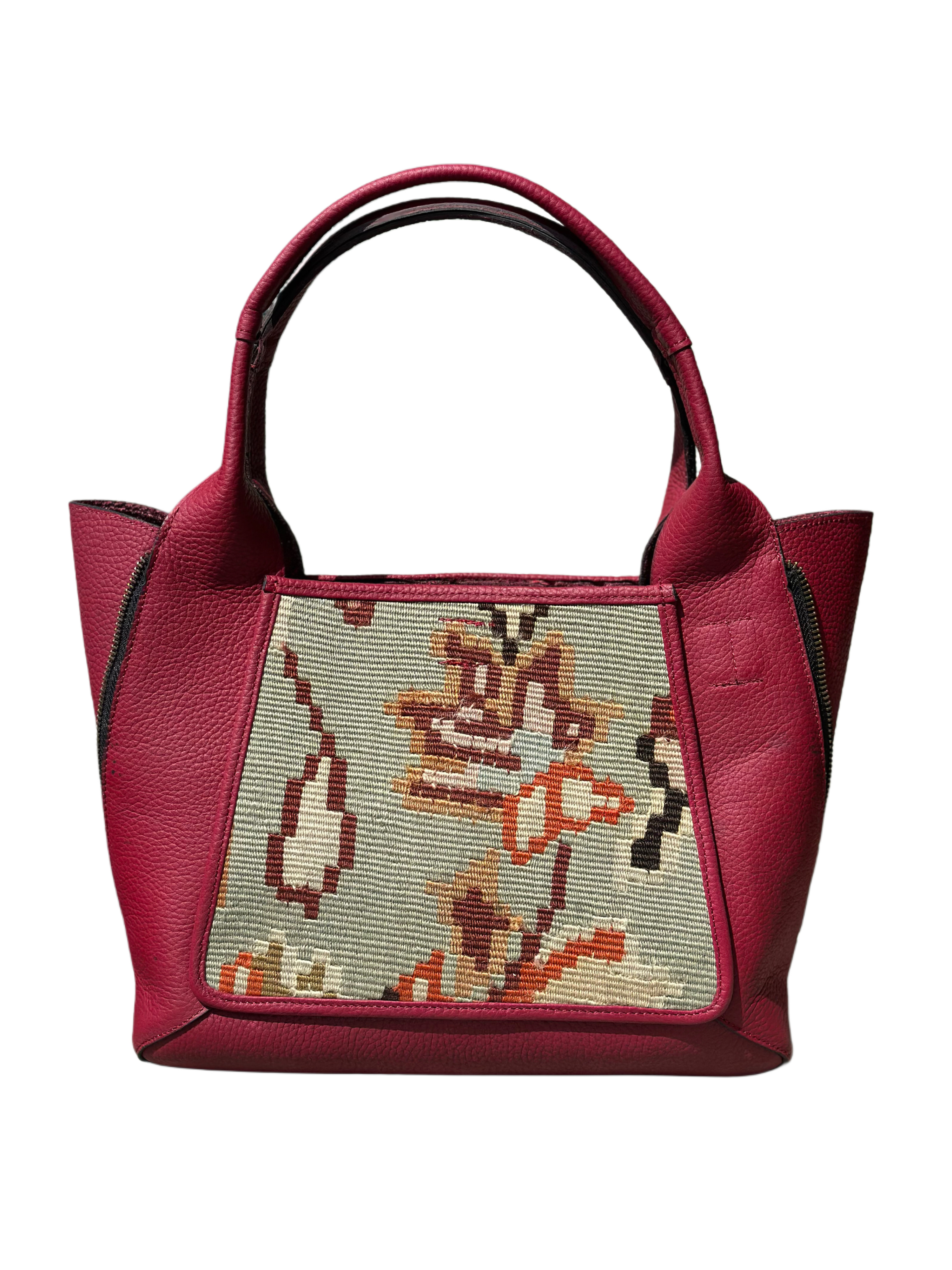 K19 土耳其真皮地氈手袋（酒紅色）