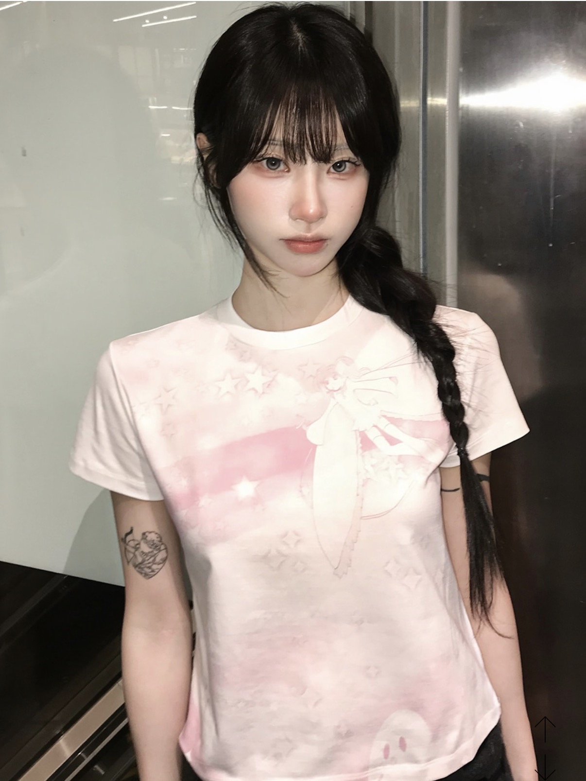 Luvistrue SHUGO CHARA! PINK RAINBOW TEE(WHITE)