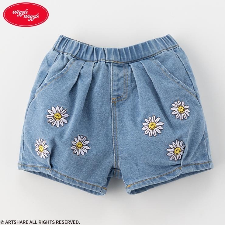 🇯🇵限時預訂 日本直送🇯🇵Wiggle Wiggle花花刺繡牛仔短褲