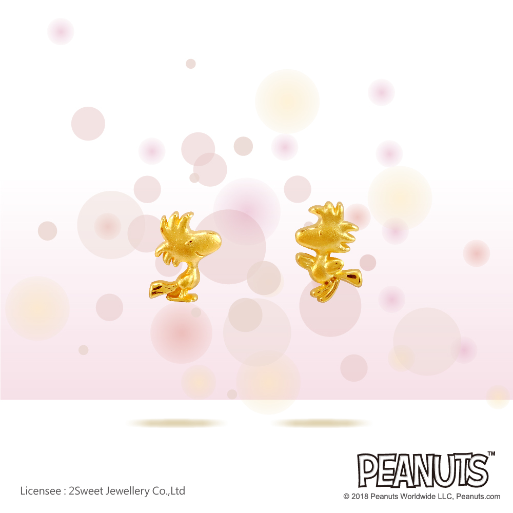 📦訂購 台灣代購 2sweet 甜蜜約定 SNOOPY 史努比 Woodstock 燦爛陽光花朵系列 純金耳環