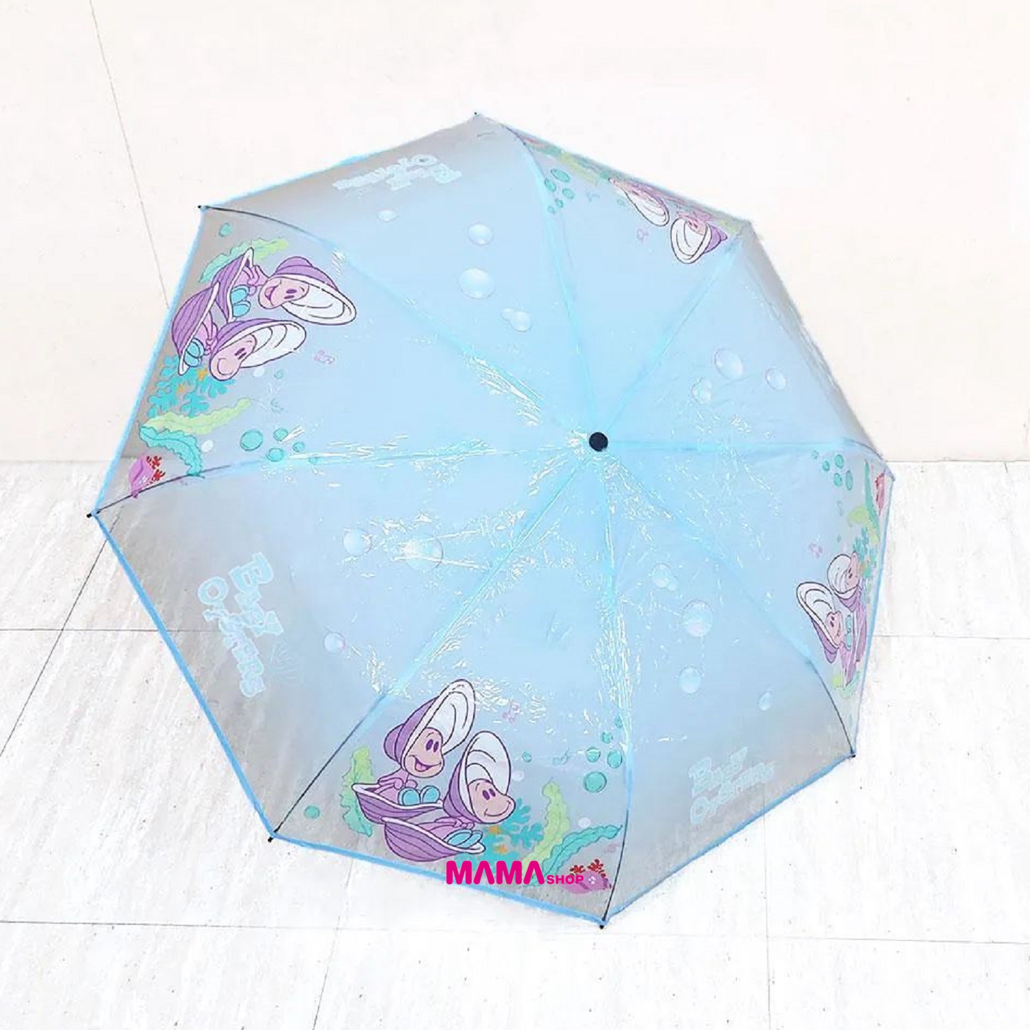 台灣直送愛麗絲夢遊仙境小牡蠣透明縮骨遮