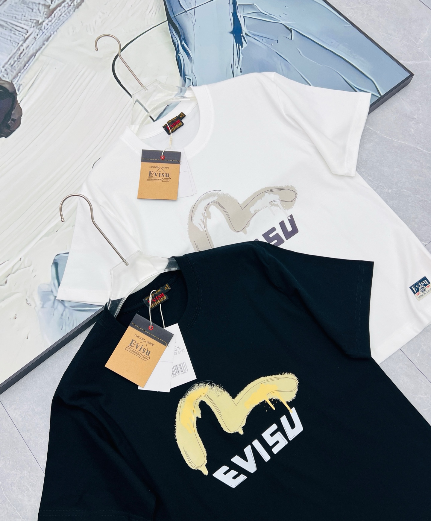 EVISU 潑墨大M 短袖Tee 