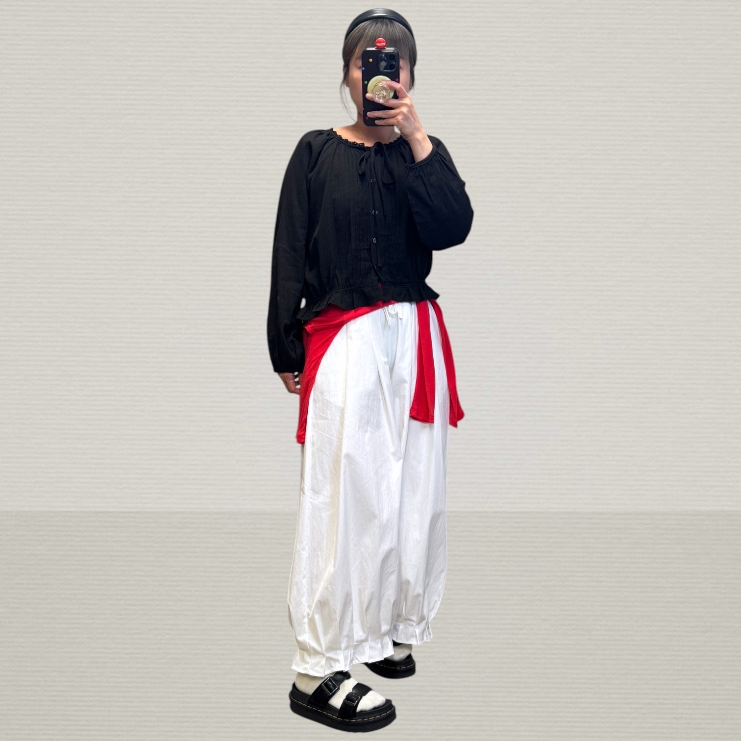 221195 暗紋waffle腳top