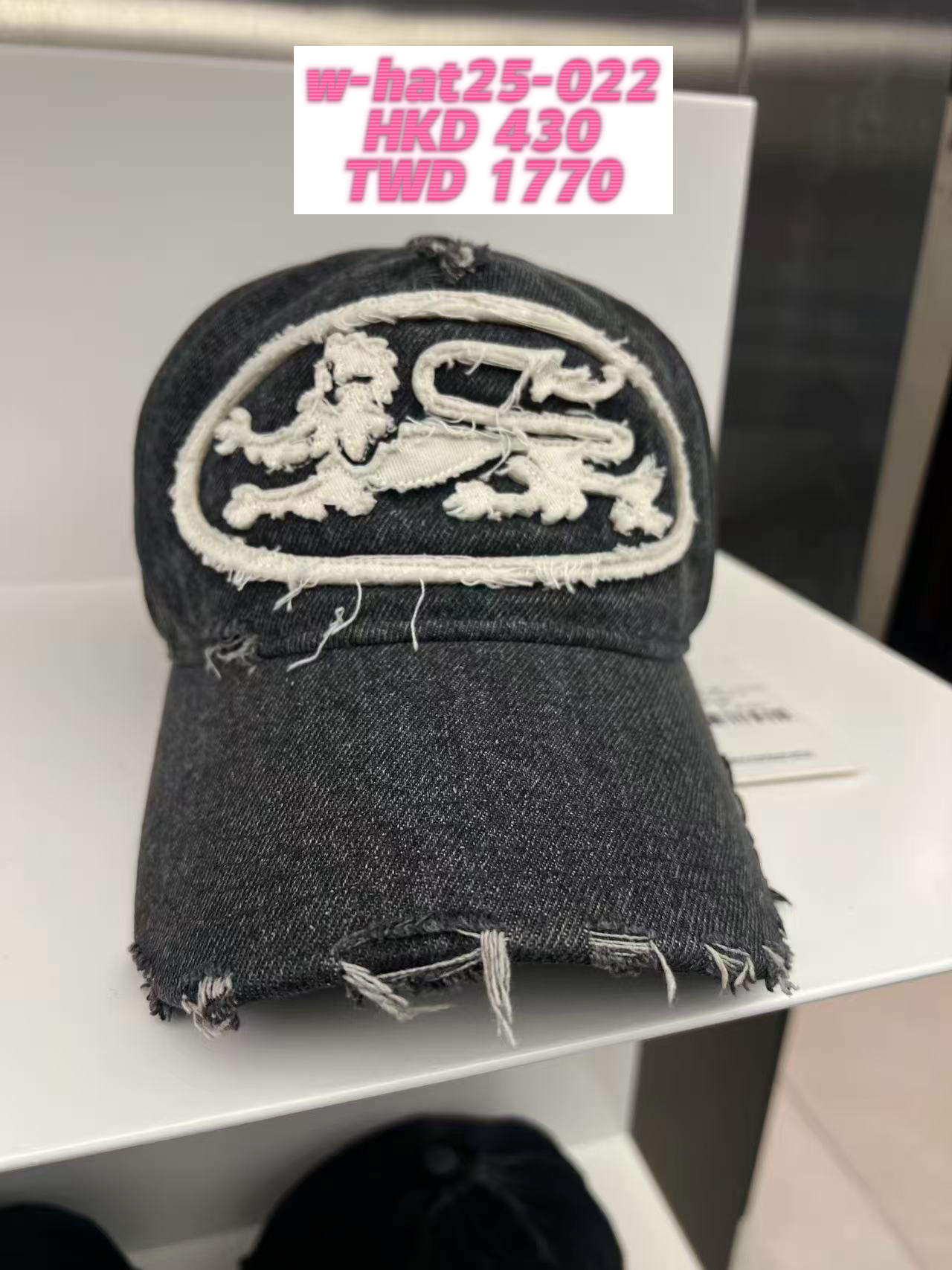 BADBLOOOD直播限時優惠 [w-hat25-023] Mystic Big Patch Ball Cap - Dusty Gray