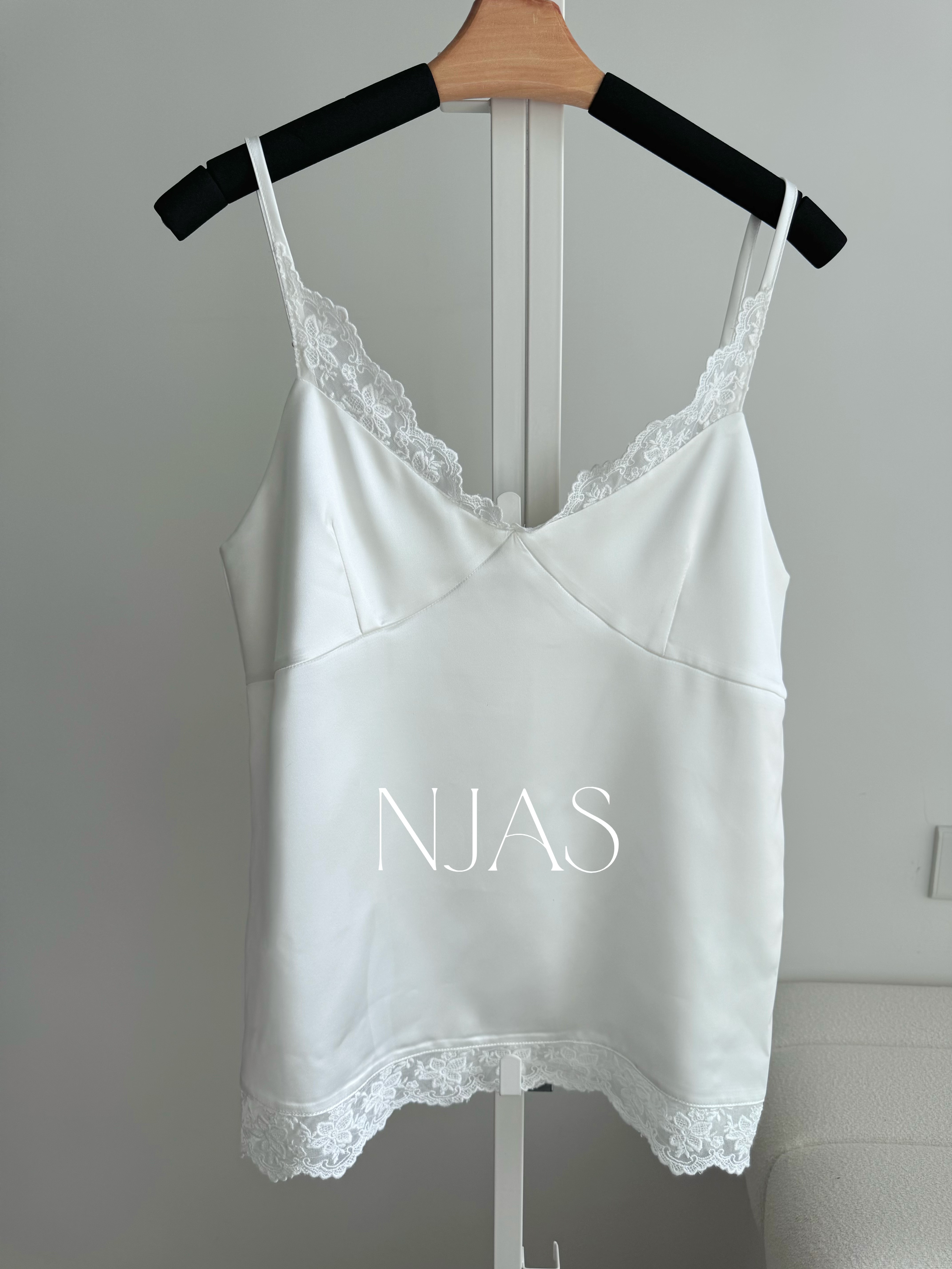 Elegant silky lace top