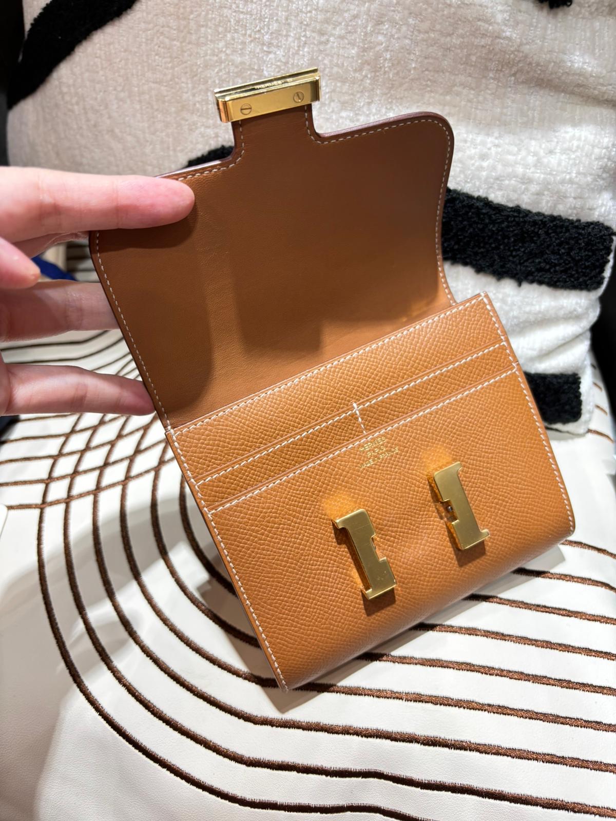 Hermes Constance wallet STAMP Y 金金Epsom 牛皮 100%Authentic ,98%new✅box 