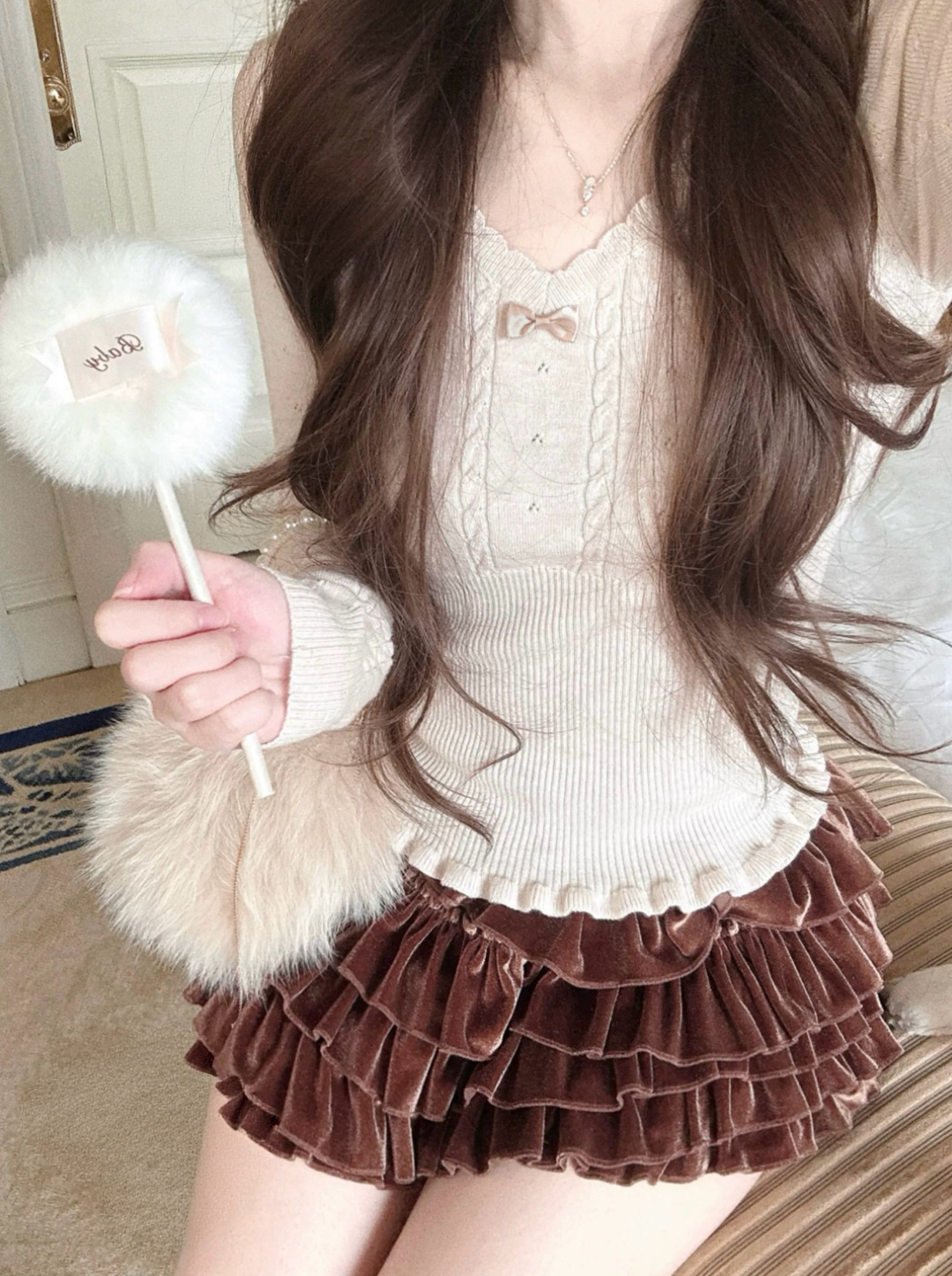 4400 法式针织上衣