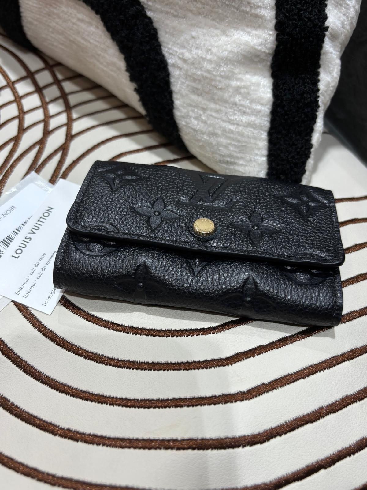 LV Key Holder Black Calfskin M64421 100%Authentic, 98%New ✅NFC✅Dust bag