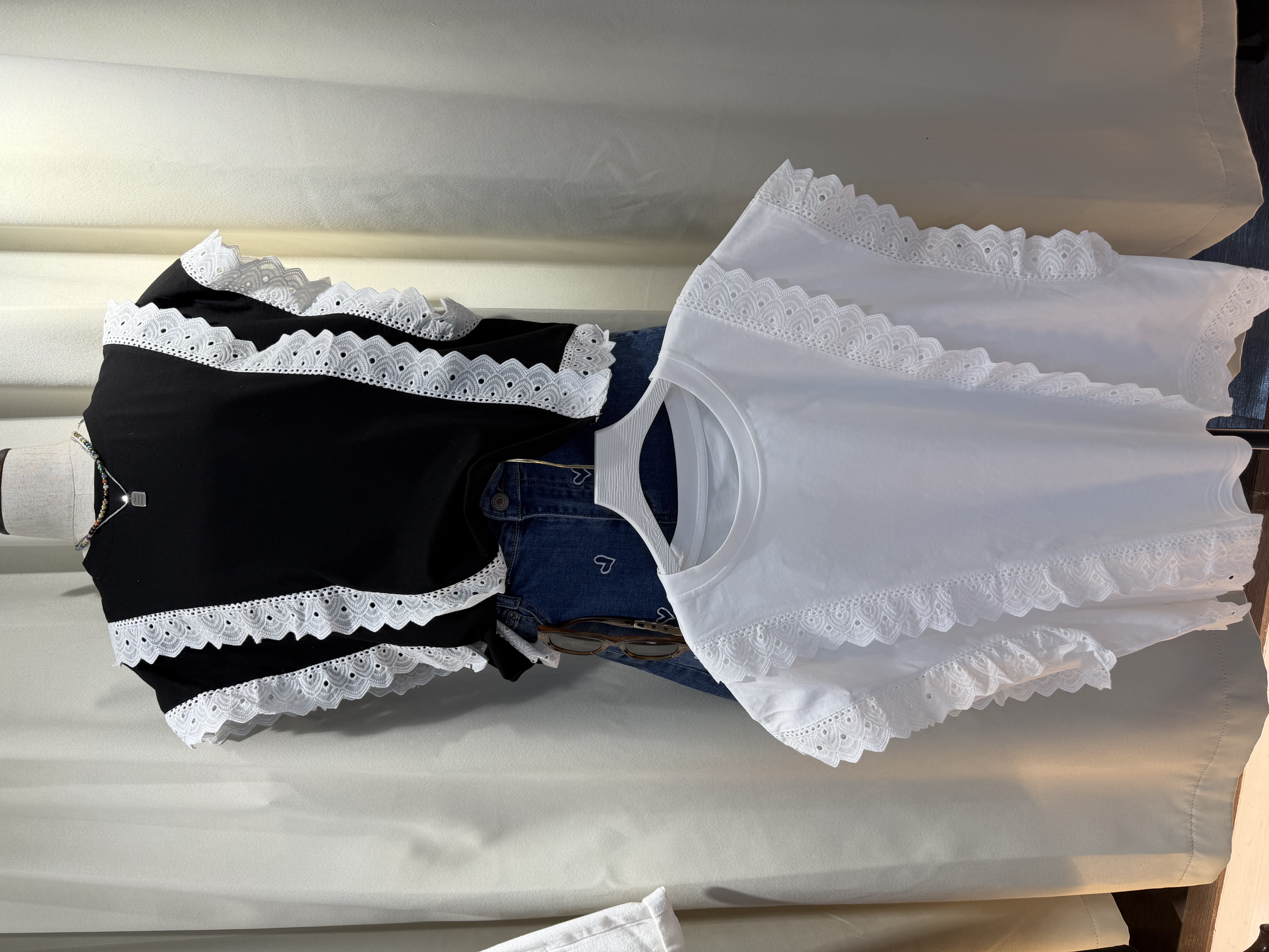 ruffle通花邊top