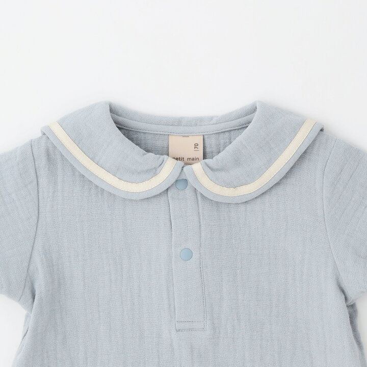 🇯🇵預訂 日本直送🇯🇵Petit Main三色水手領純棉紗短袖上衣燈籠褲套裝