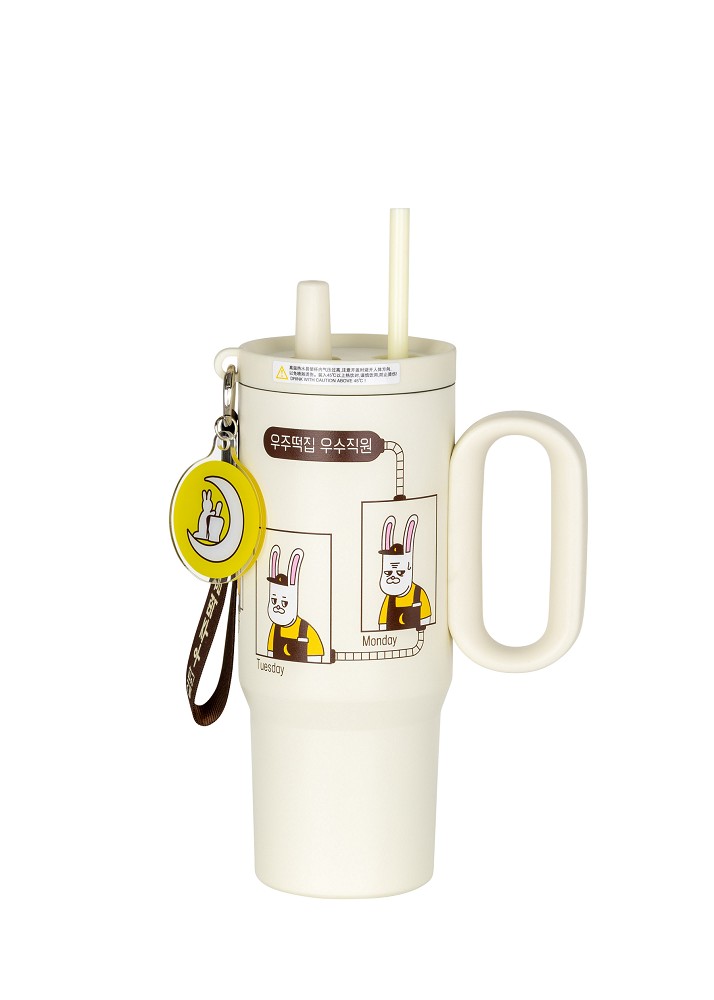 📦訂購 台灣代購 野獸國 地球娛樂室 最佳社畜款 吸管隨行保溫杯(附吊飾) 