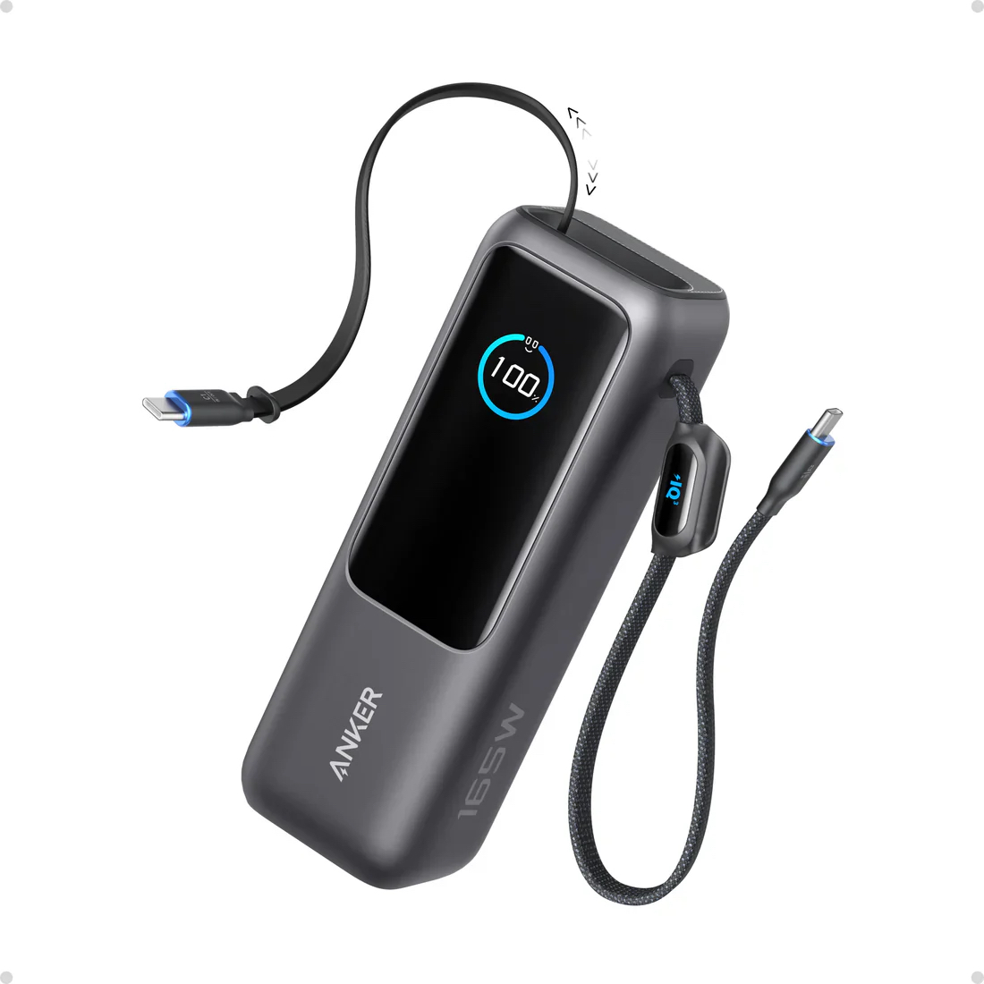 Anker Power Bank [3C] (25K, 165W, Built-In and Retractable Cables) 100W PD 行動電源