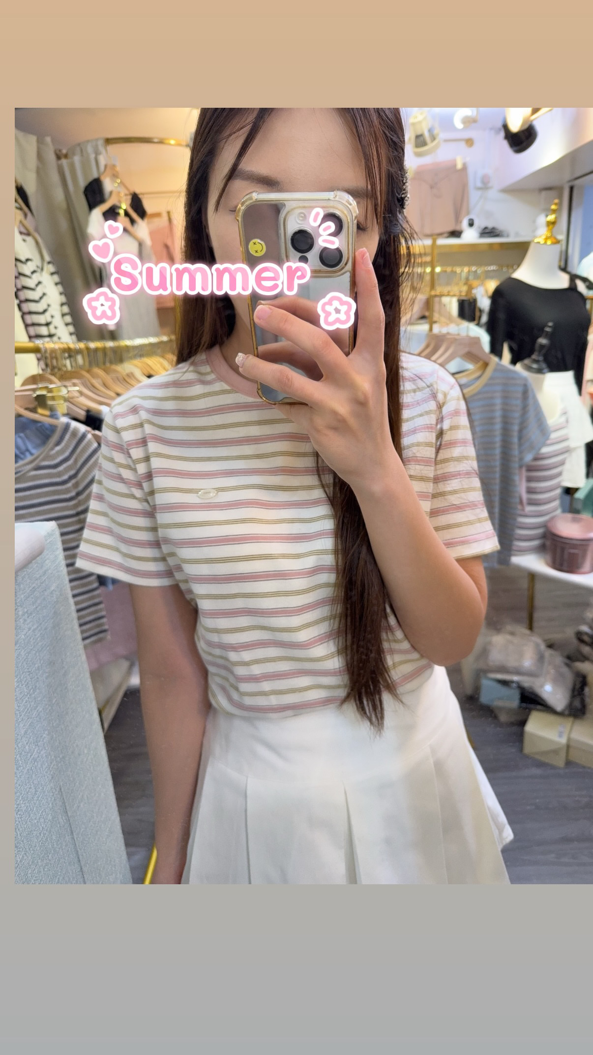 超顯瘦百褶牛仔布裙