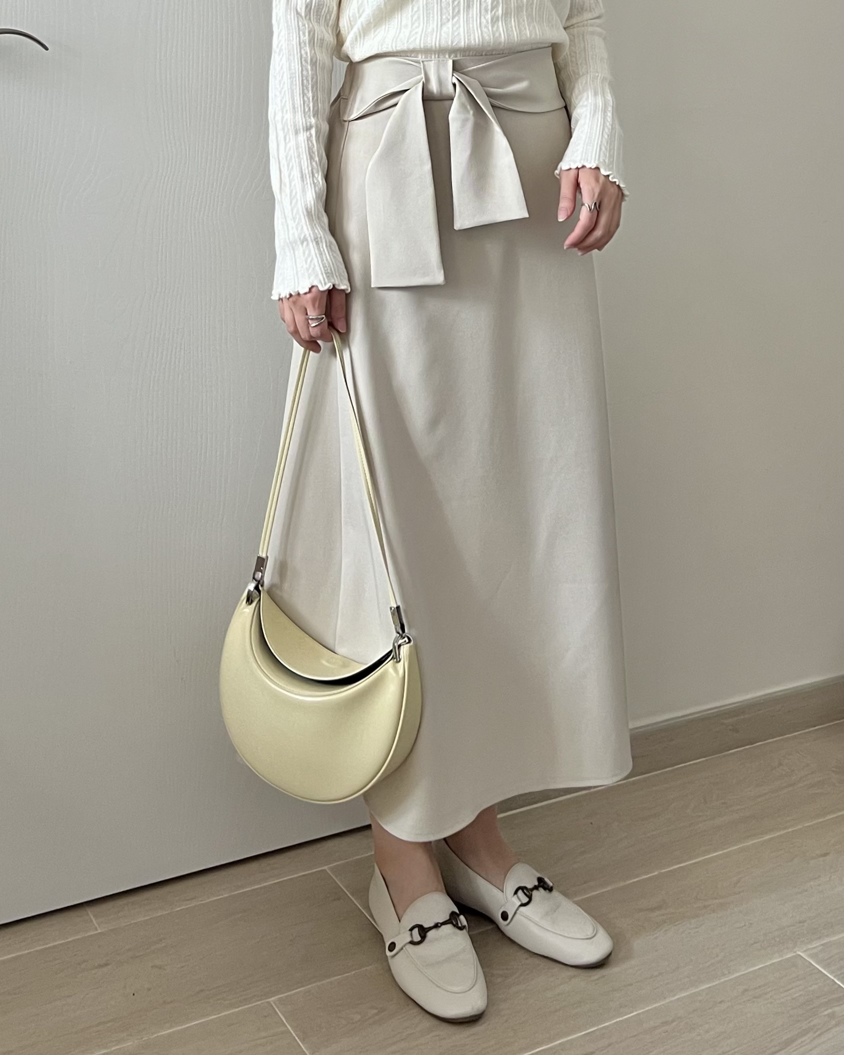 高貴優雅蝴蝶結長裙 修飾肚腩 