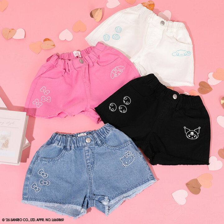 🇯🇵預訂 日本直送🇯🇵Babydoll x Sanrio系列四色人物刺繡牛仔短褲