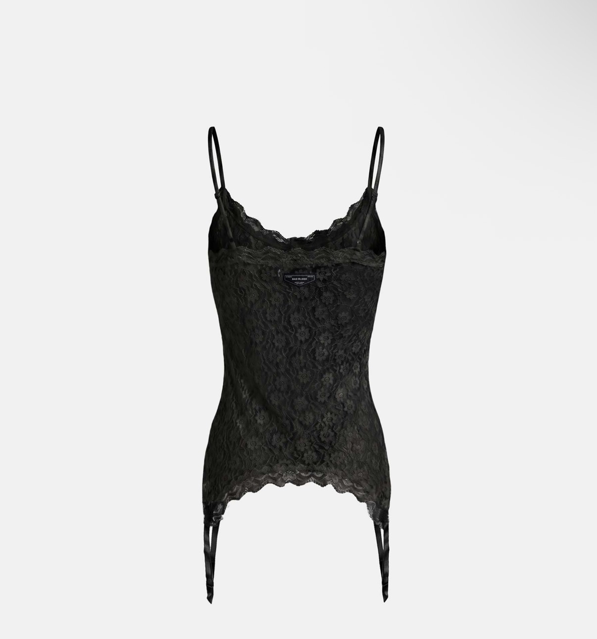 BADBLOOD新款[w-tnk26-042] Garter Lace Cami Tank - Black