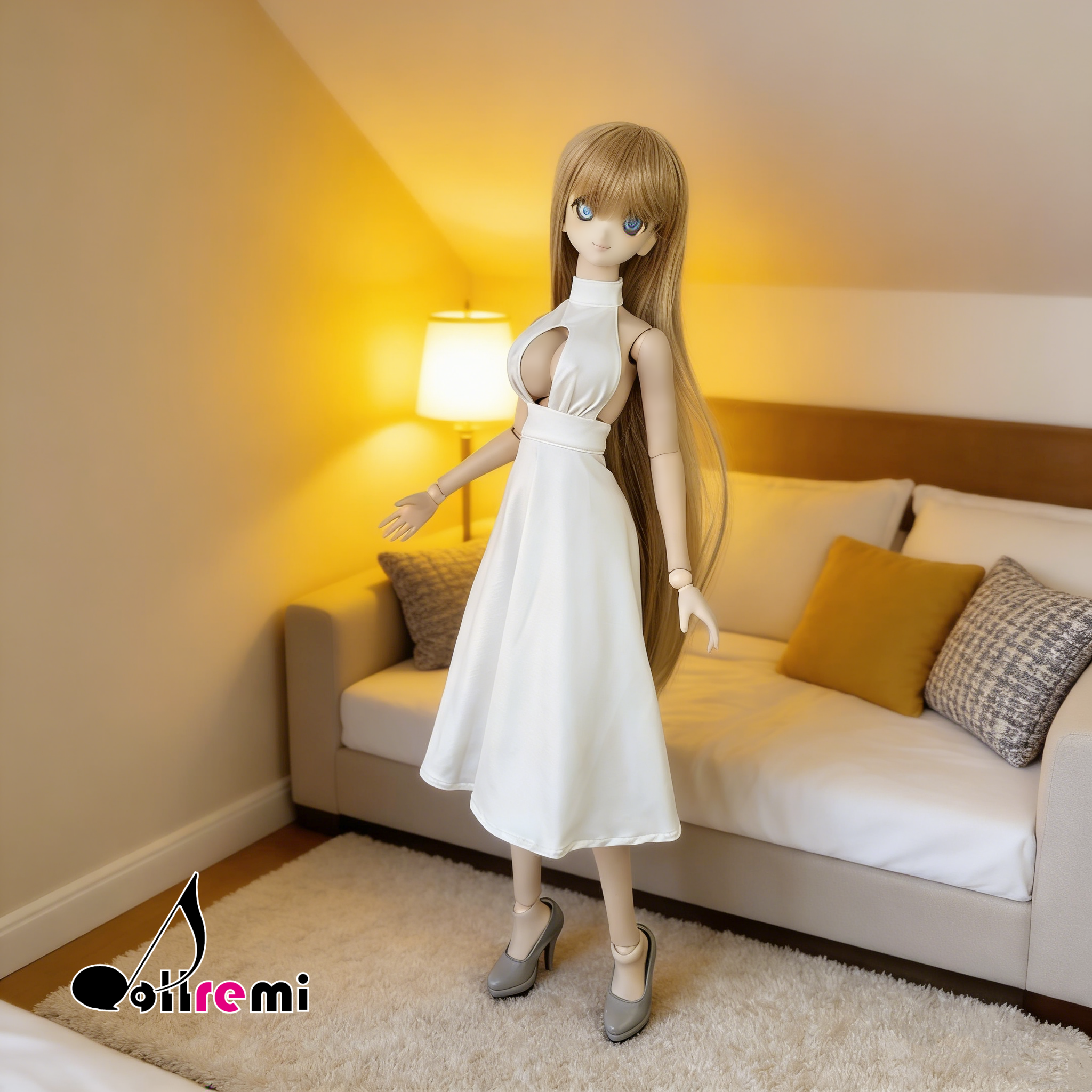 【dollremi】(DD0283D) 開胸長裙 Open chest Long Dress