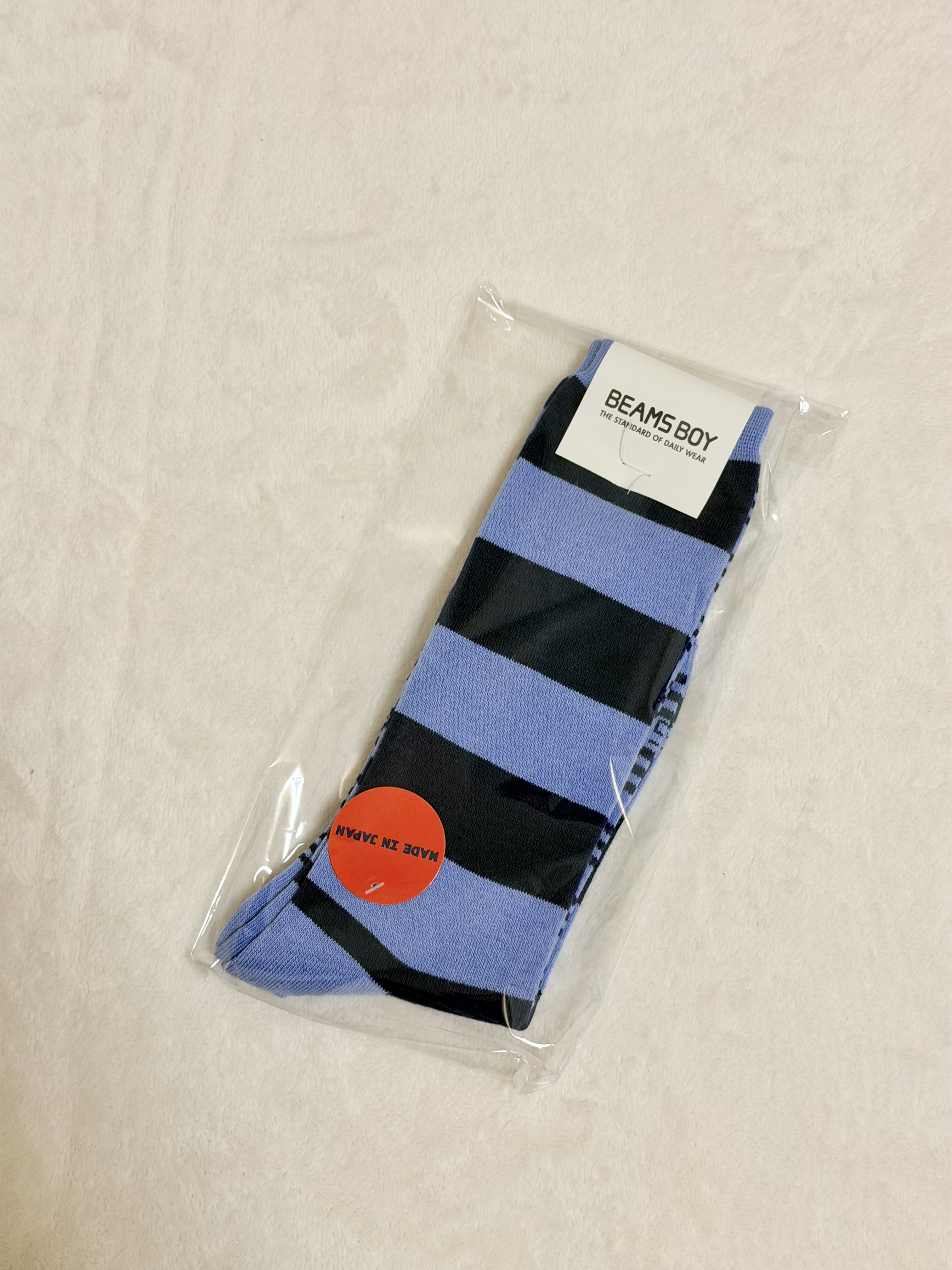 Beams Boy 日本製間條襪三隻裝 23-25cm