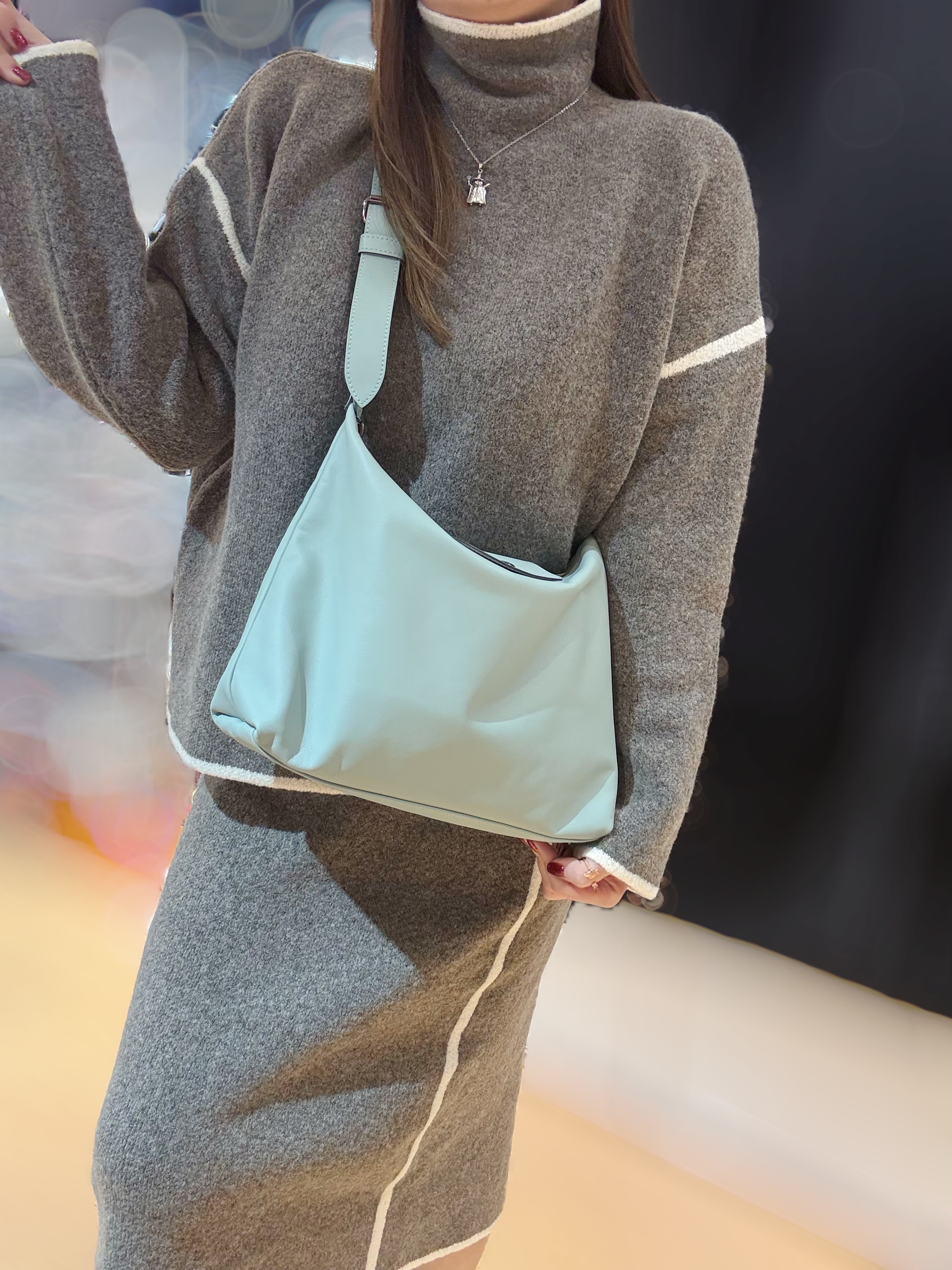 Longchamp xtra hobo Vervain