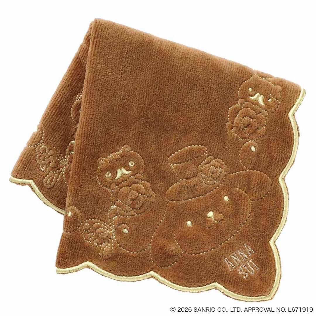 🎀【預訂】. Anna Sui x Pompompurin  刺繡毛巾手帕 T