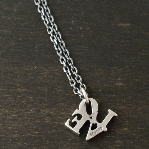 只按訂單生產~Atease LOVE NECKLACE SV pre order/訂購