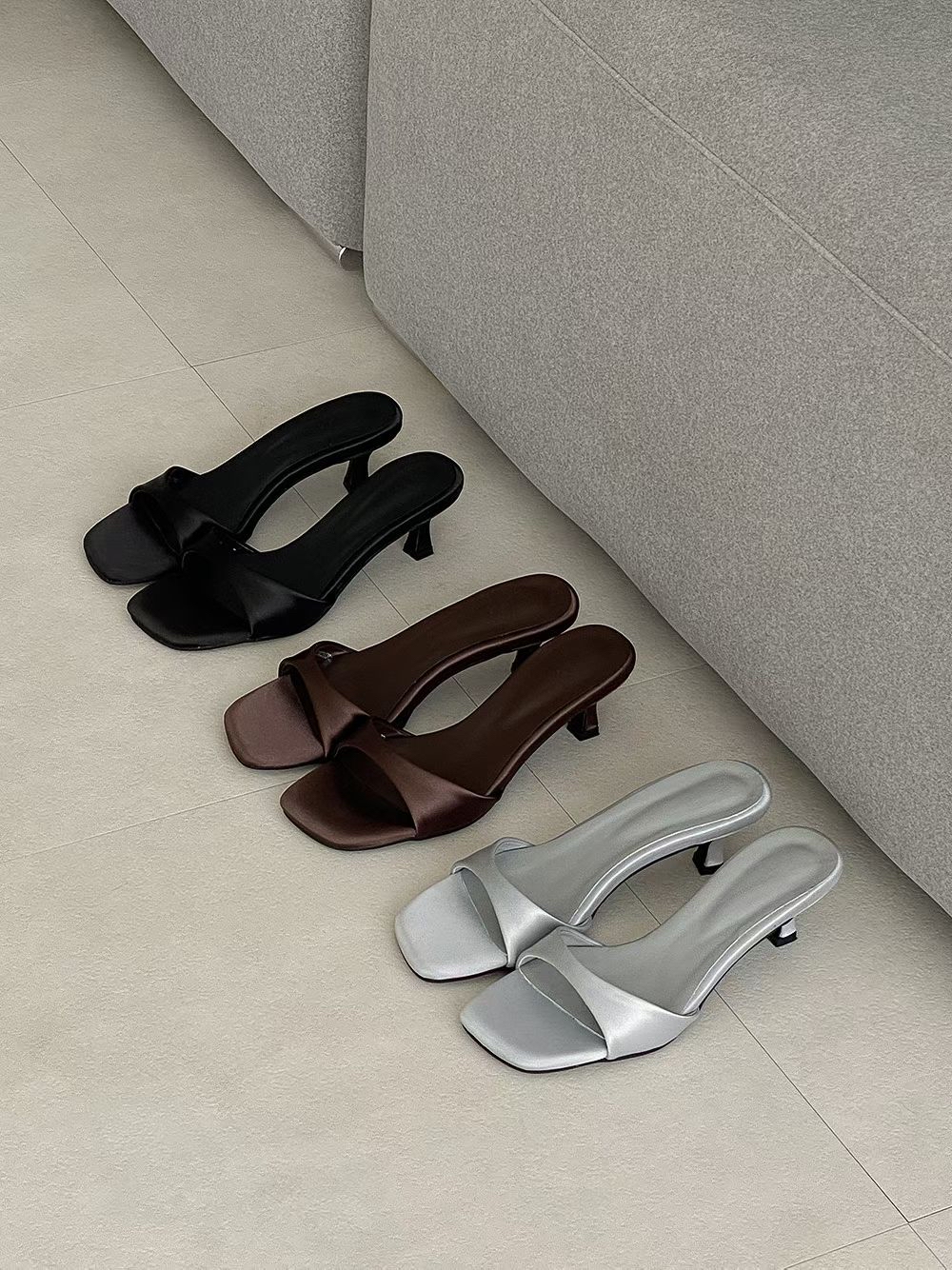 26SS/ SATIN 6CM HEEL