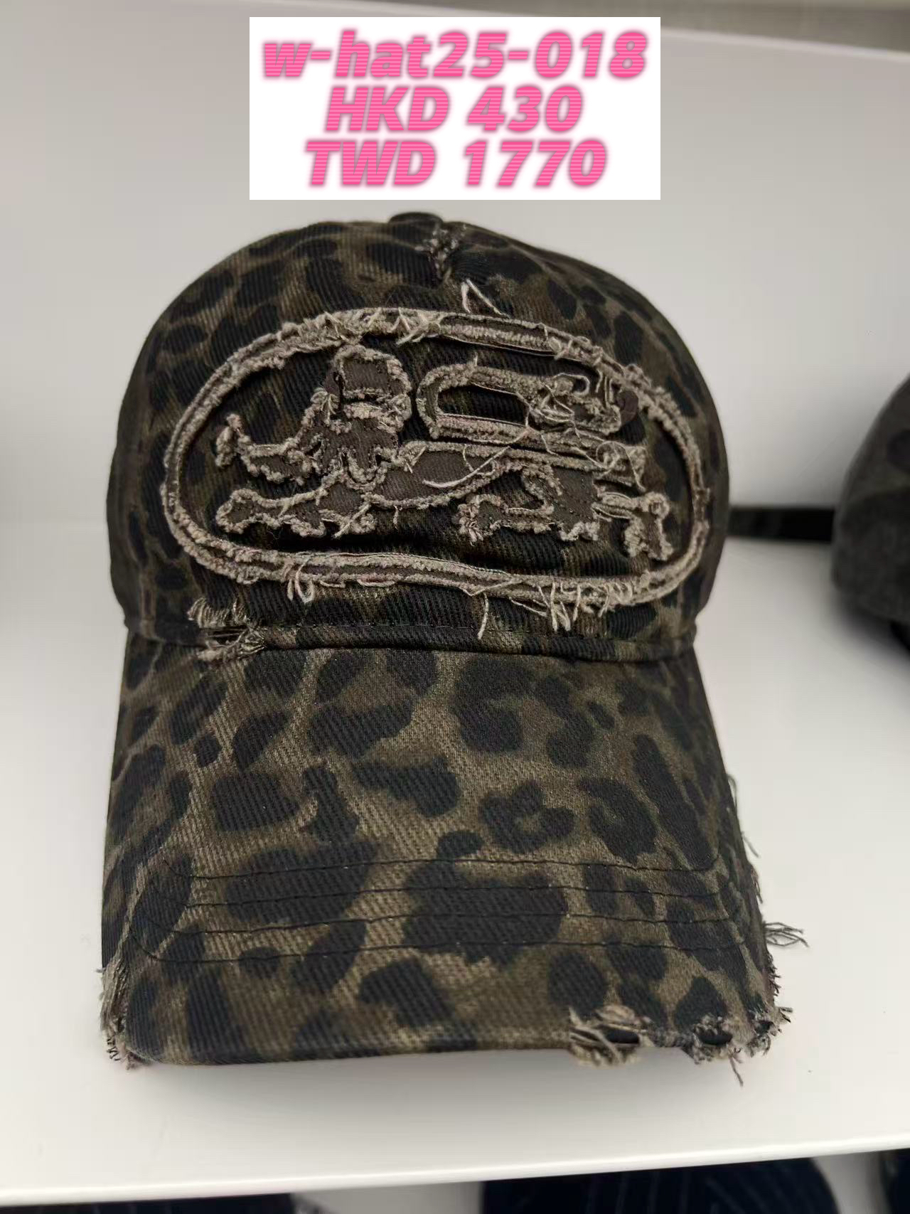 BADBLOOOD直播限時優惠 [w-hat25-018] Mystic Big Patch Ball Cap - Dark Brown Leopard