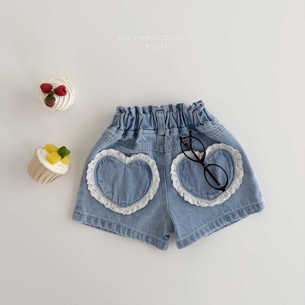 Heart Denim Shorts