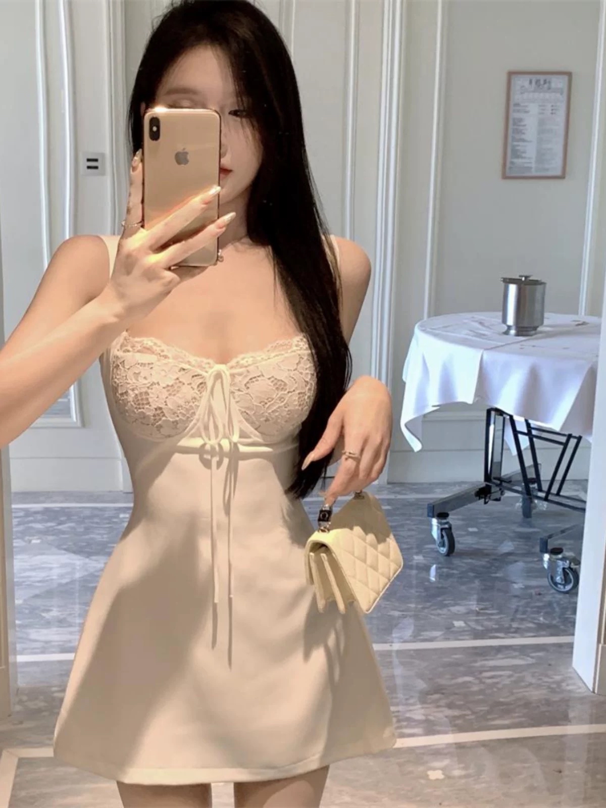 DR436蕾丝拼接抹胸吊带