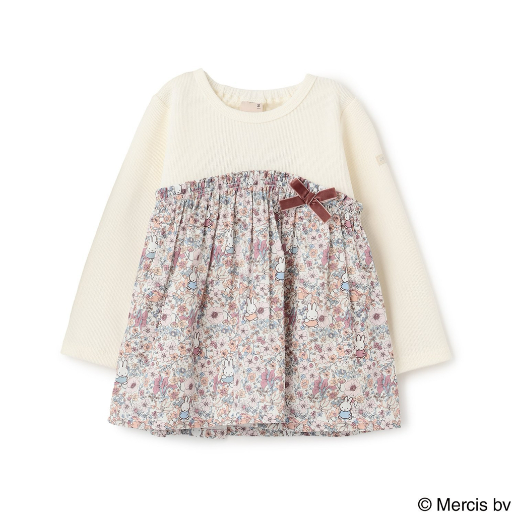 🇯🇵預訂 日本直送🇯🇵Petit Main x Miffy三色人物碎花印花絲帶長袖上衣