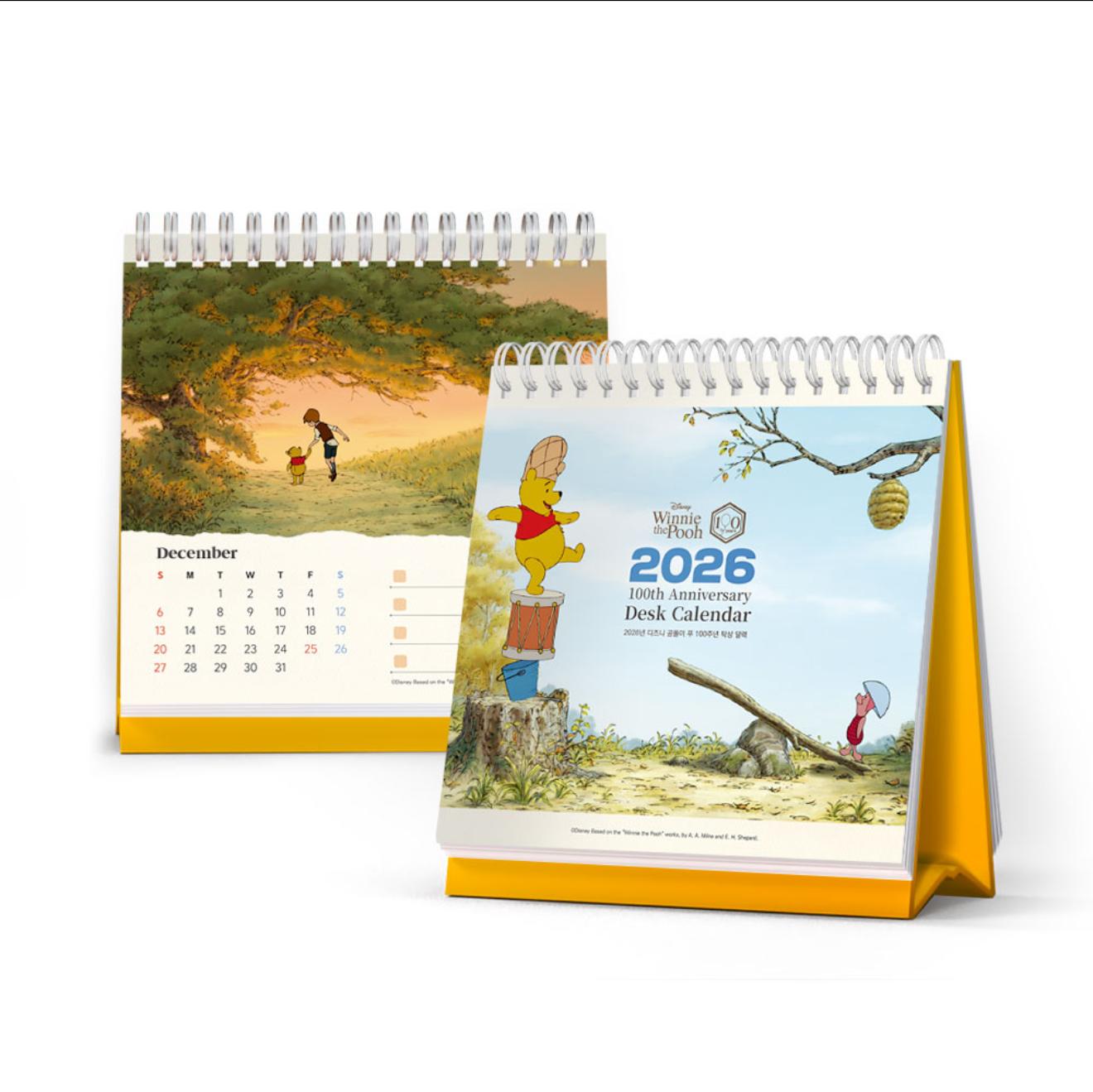 2026 Winne the pooh Desk Calendar