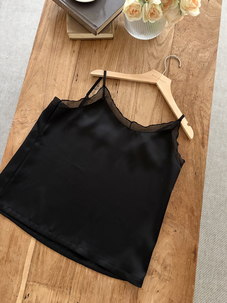 Silky Adjustable Cami (Black)