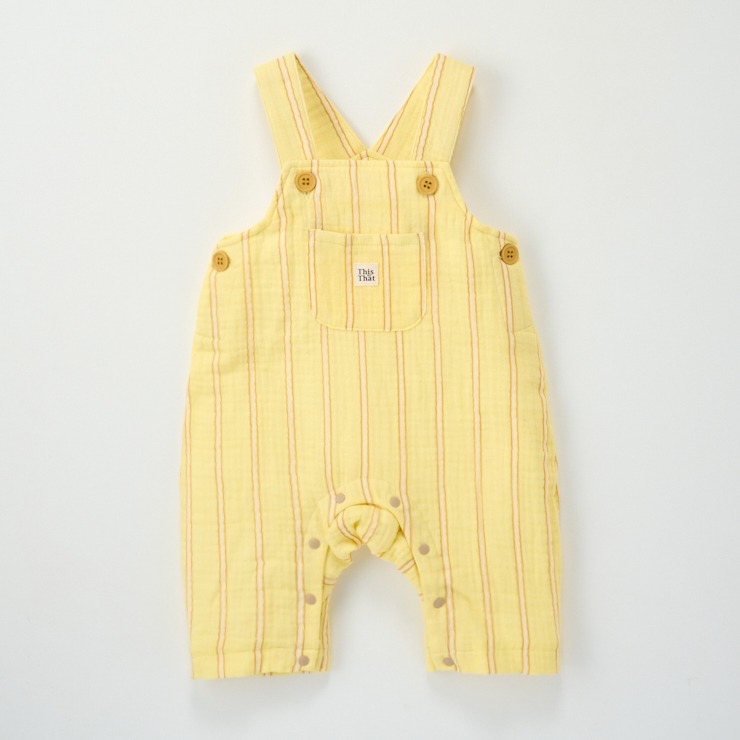 🇯🇵限量預訂 日本直送🇯🇵This and That四色條紋純棉紗吊帶連身褲