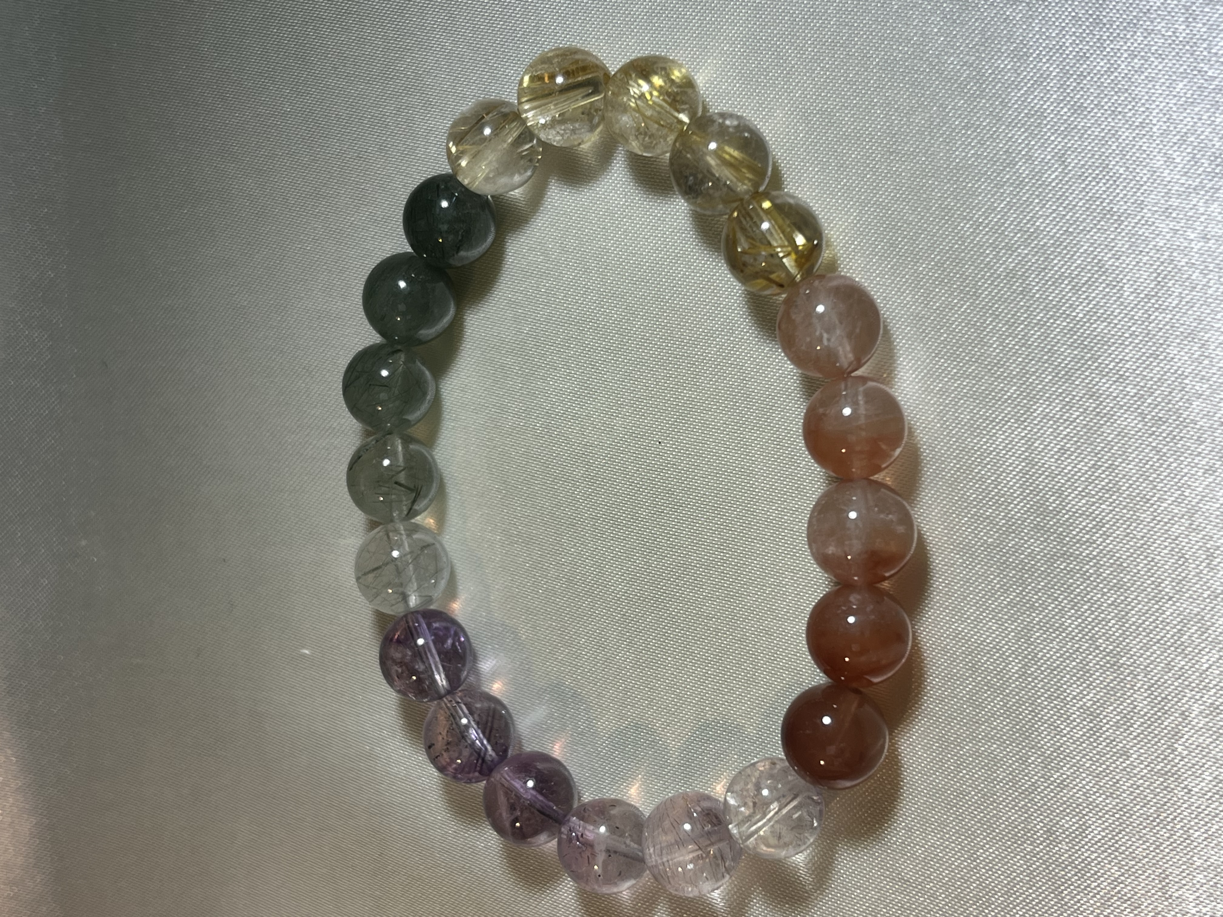 多寶水晶（鈦晶、紫超七、紅兔毛、綠髮）9m+