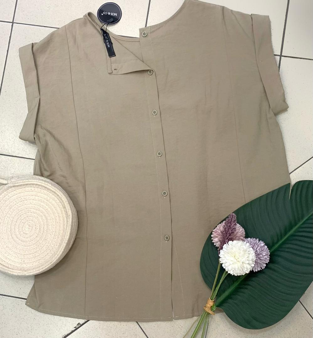 8173 Round Neck Back Button With RB S/Pant 