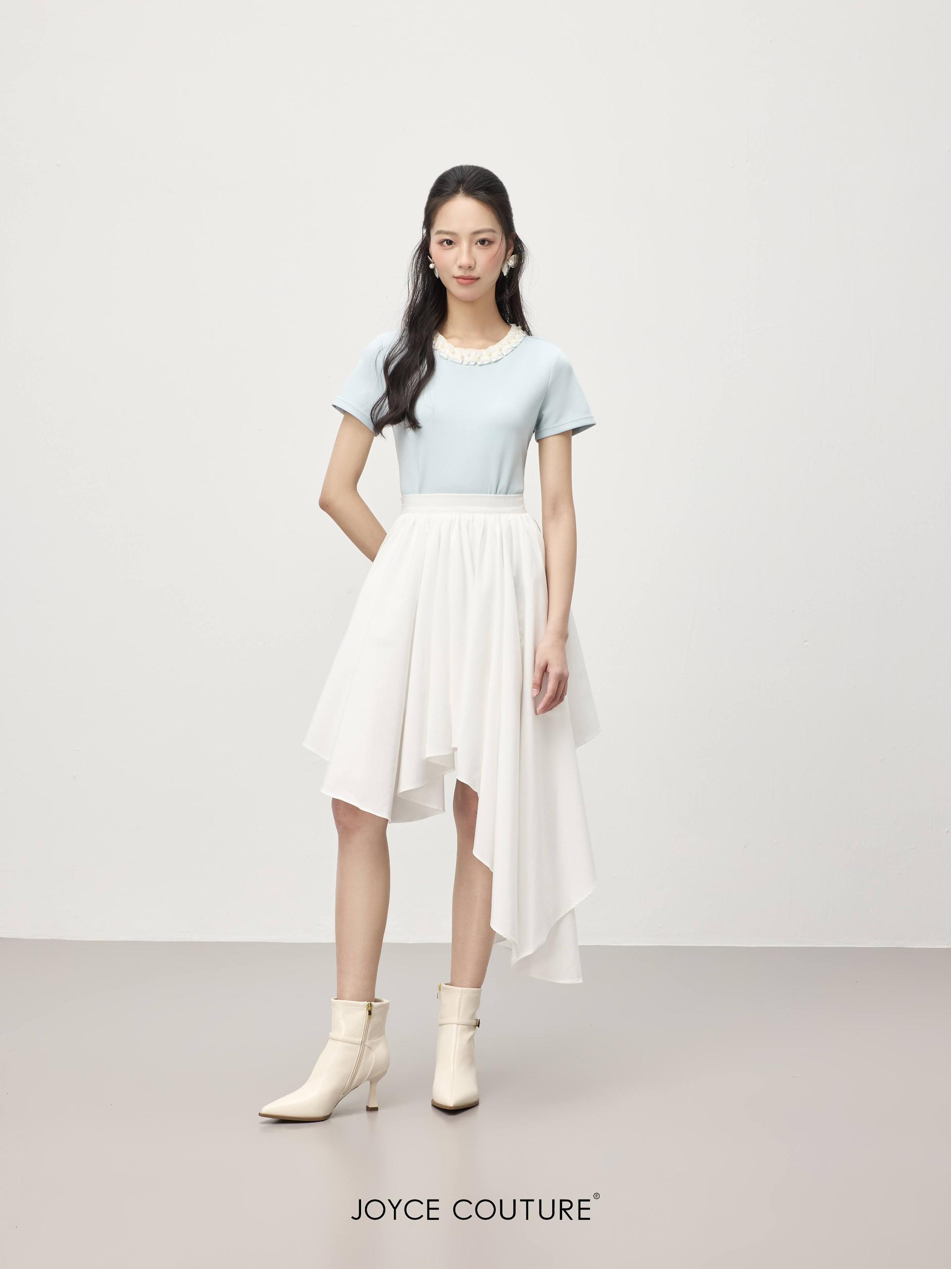 不对称喇叭形设计半裙 S0168