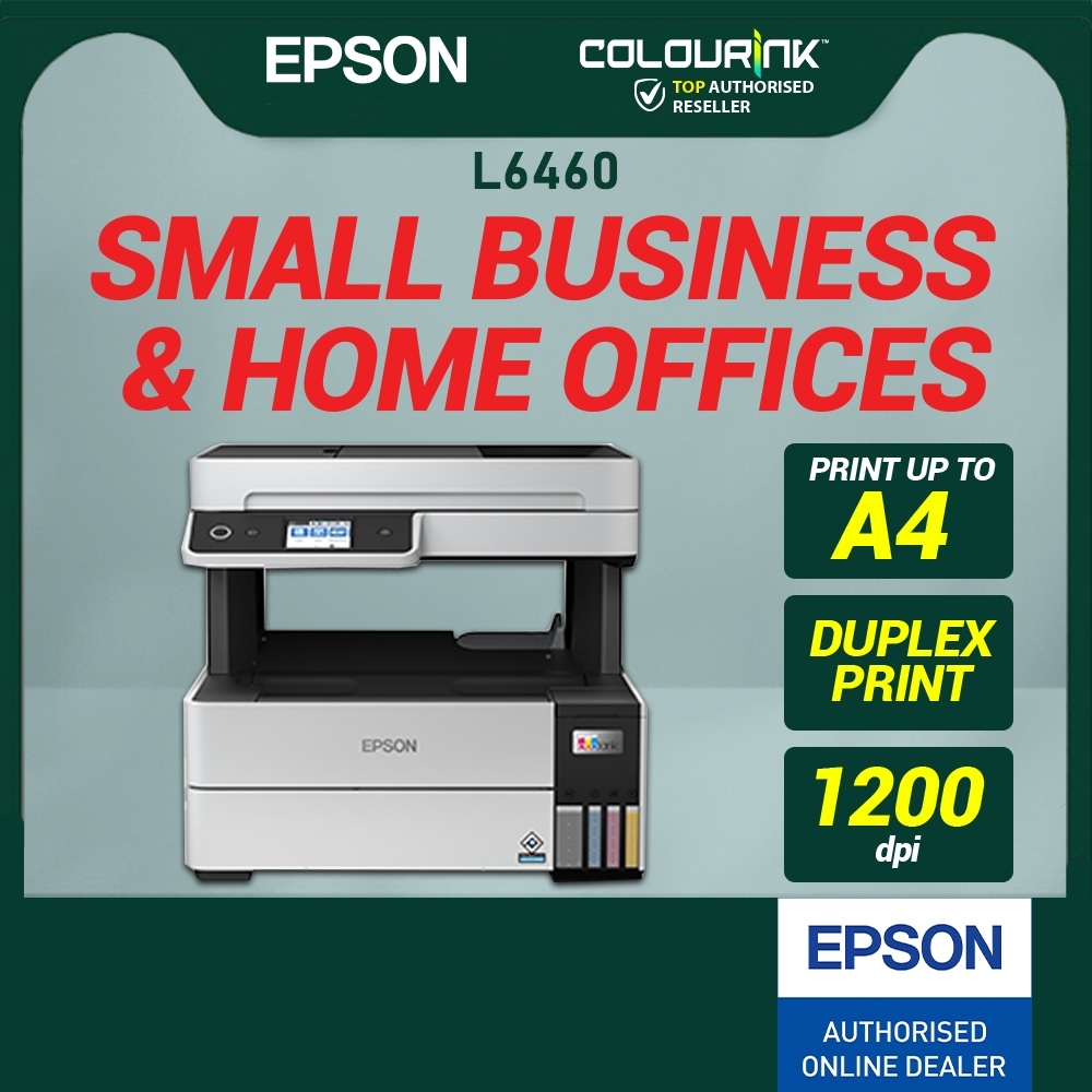 Epson Eco Ink Tank L6460 A4 3-in-1 Wifi Pigment Colour Photo Printer ADF Duplex Print Mobile Similar L3250 L6490 GX6070
